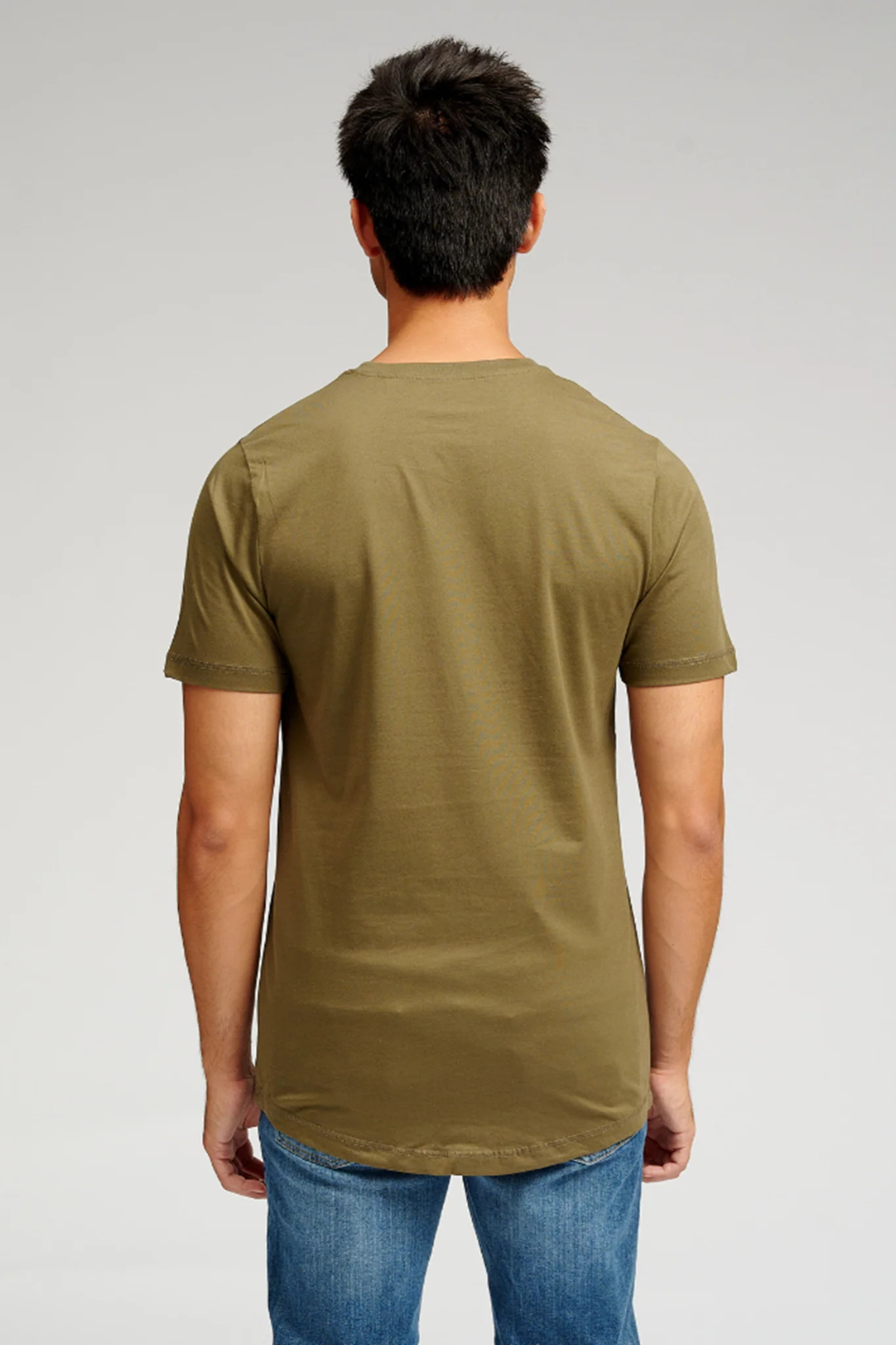 Langes T -Shirt - Armeegrün - Image 4