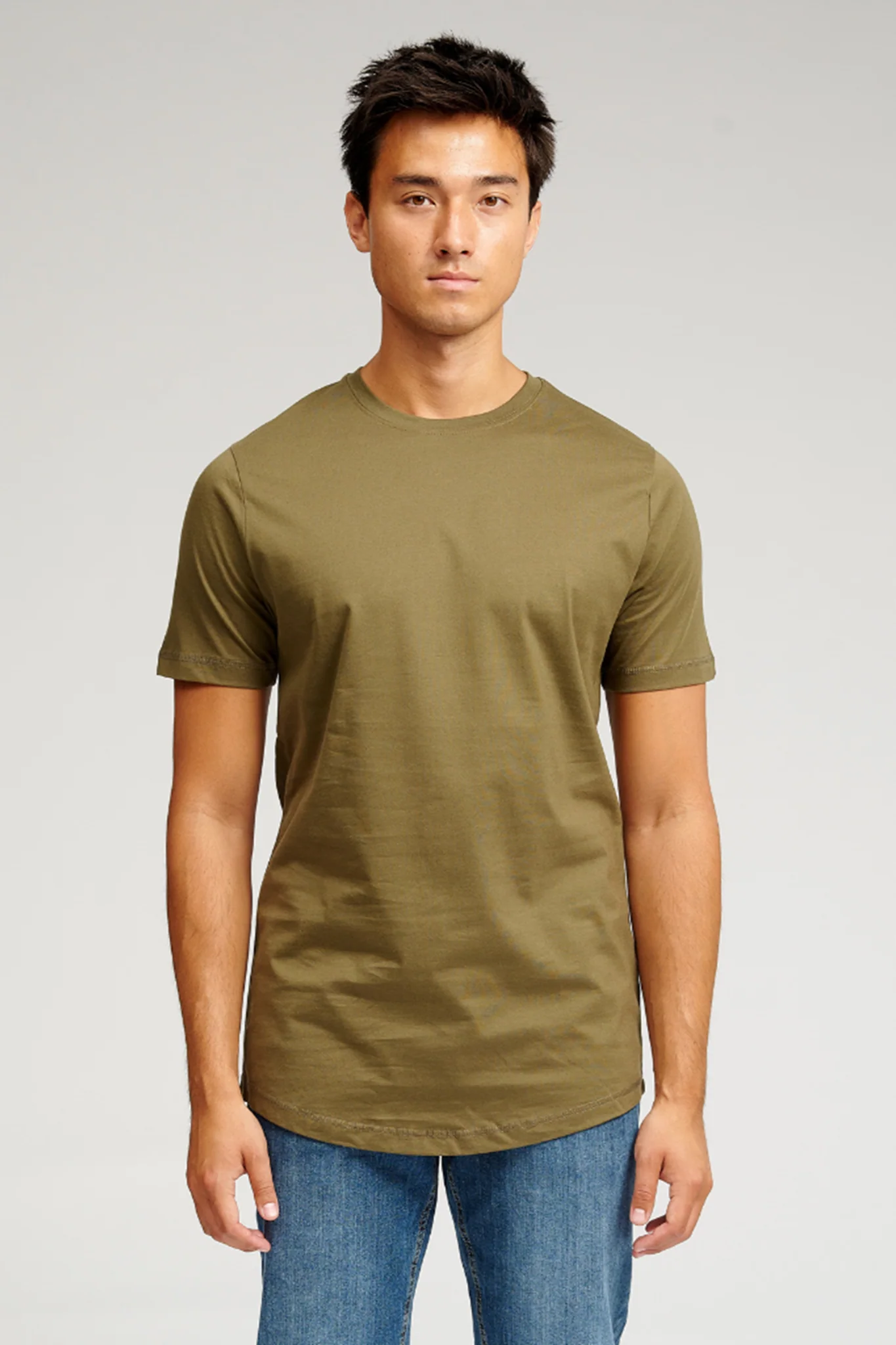 Langes T -Shirt - dunkelgraue Melange