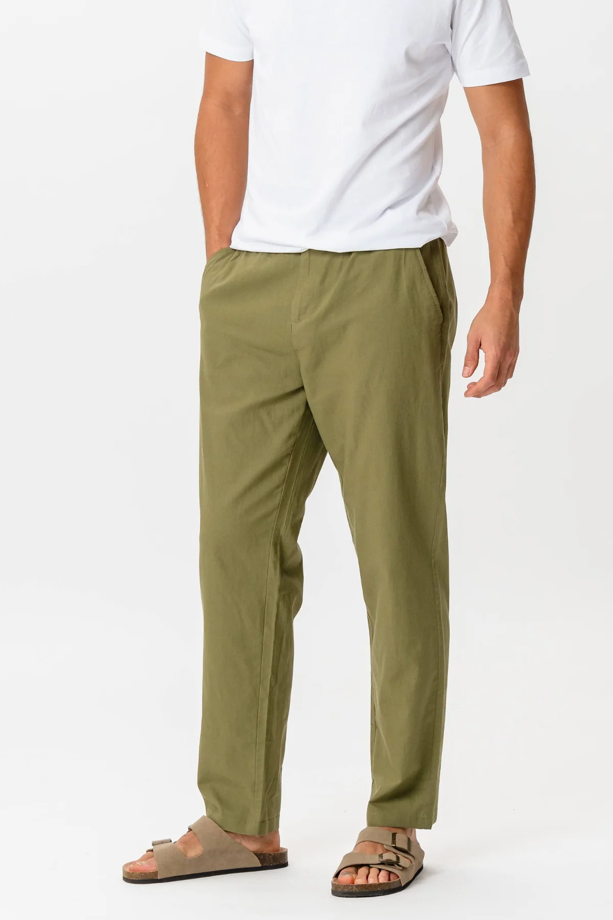 Leinen Pants - Grün