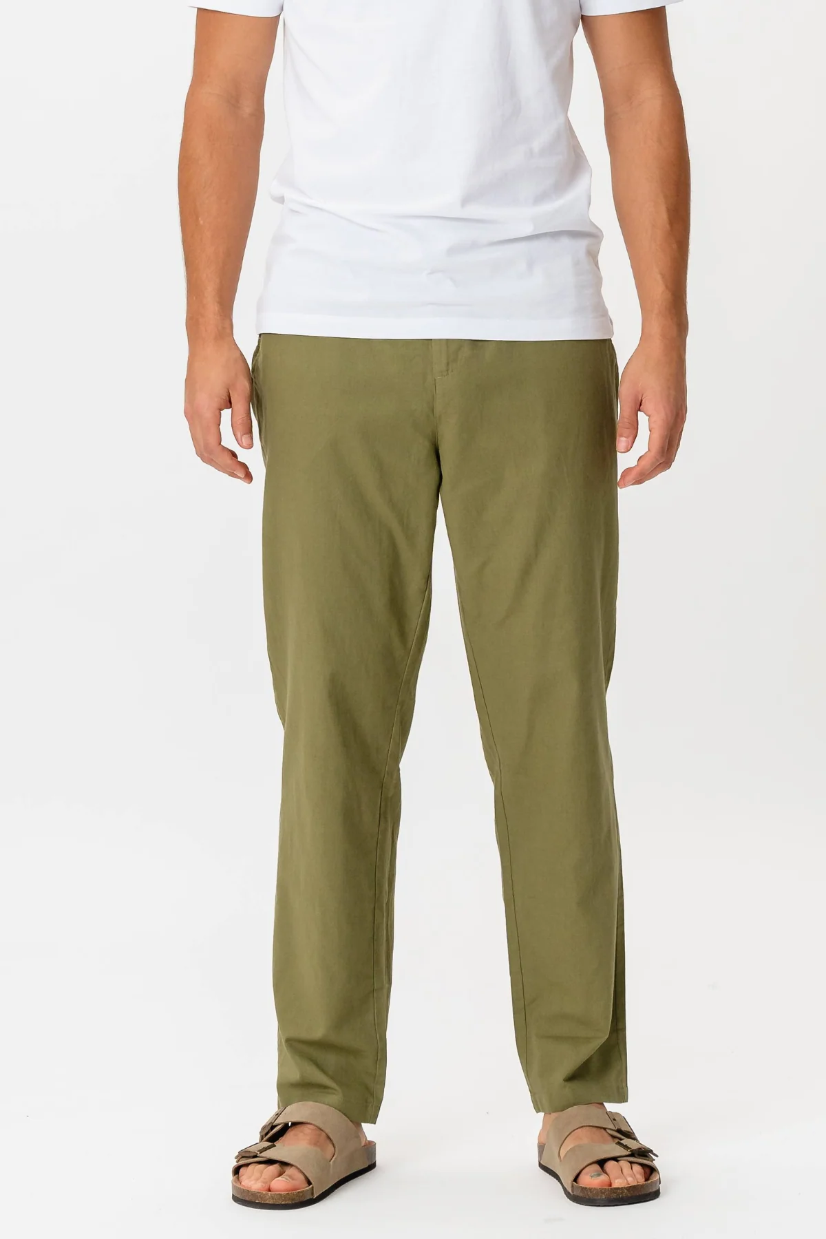 Leinen Pants - Grün - Image 5