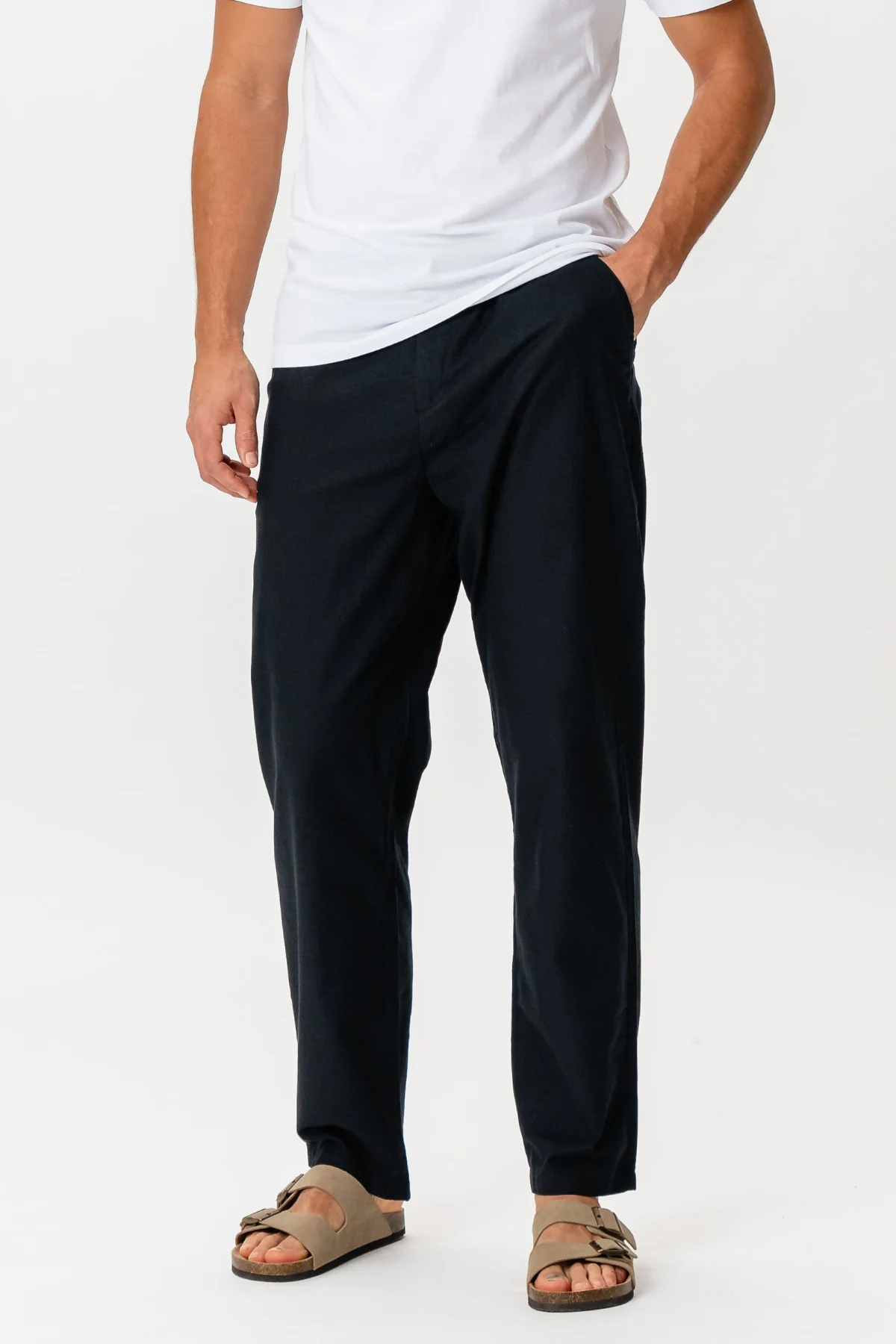 Leinen Pants - Schwarz