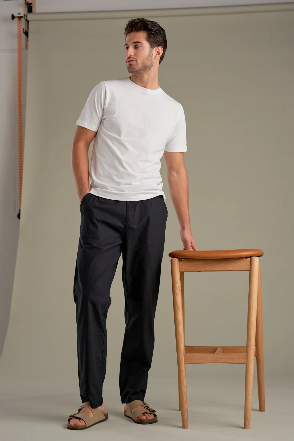 Leinen Pants - Schwarz - Image 2