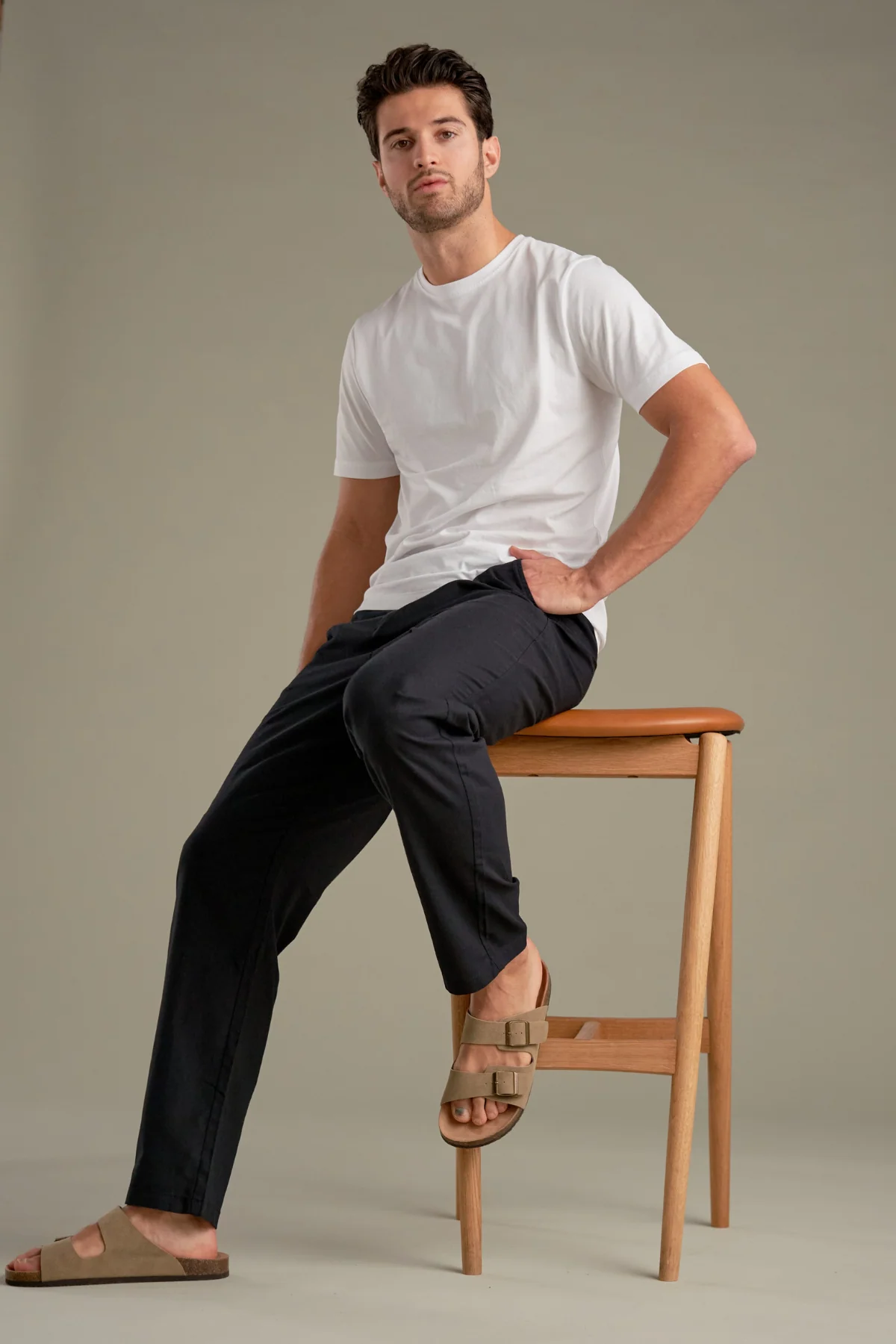 Leinen Pants - Schwarz - Image 3