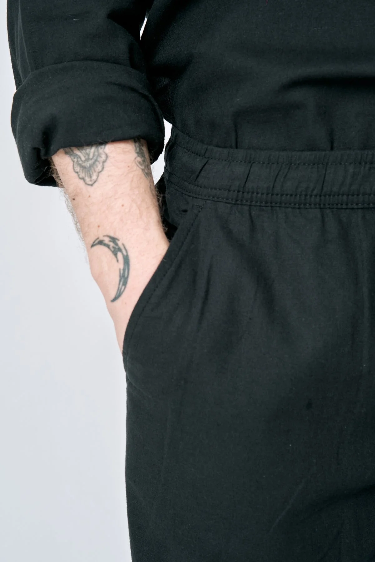 Leinen Pants - Schwarz - Image 5