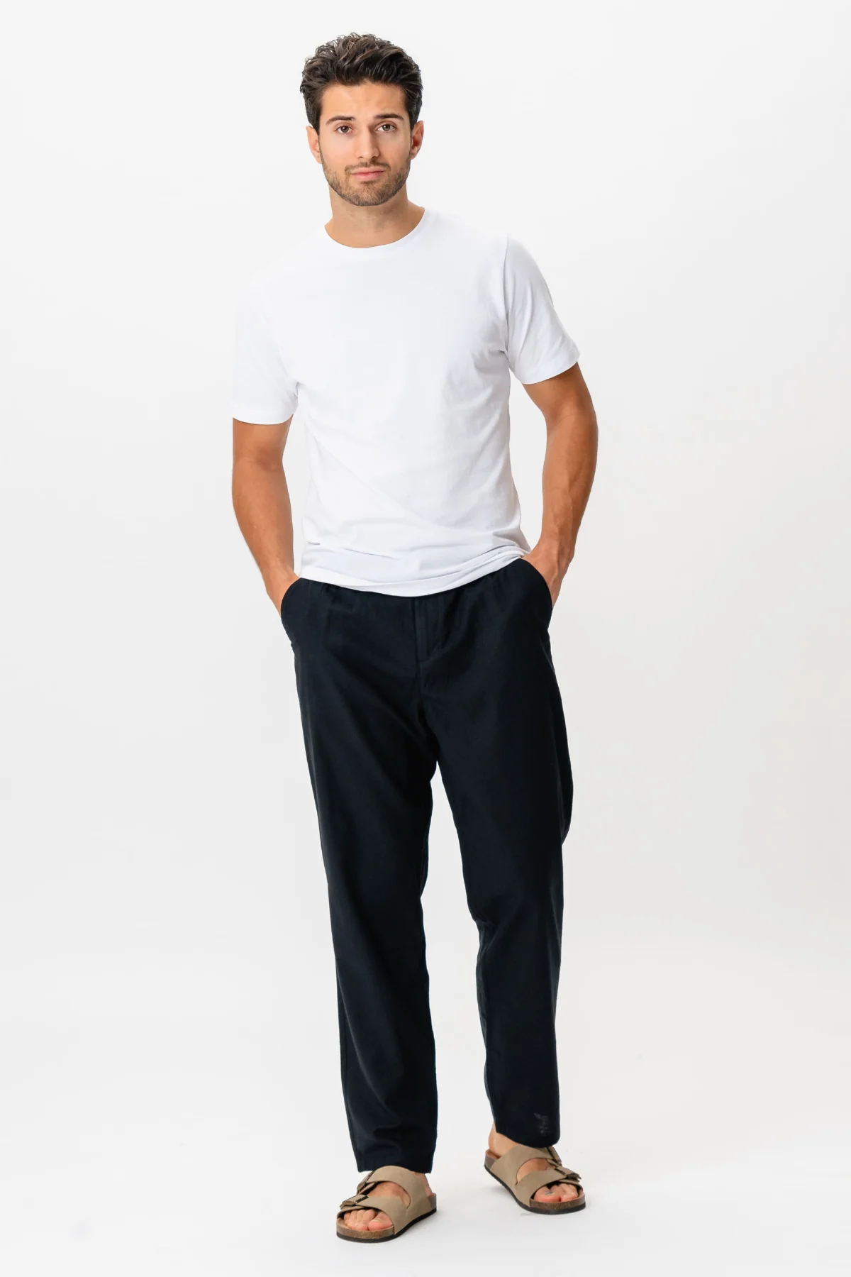 Leinen Pants - Schwarz - Image 7