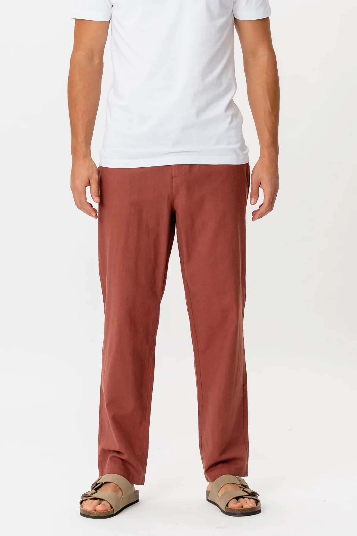 Leinen Pants - Terrakotta - Image 7