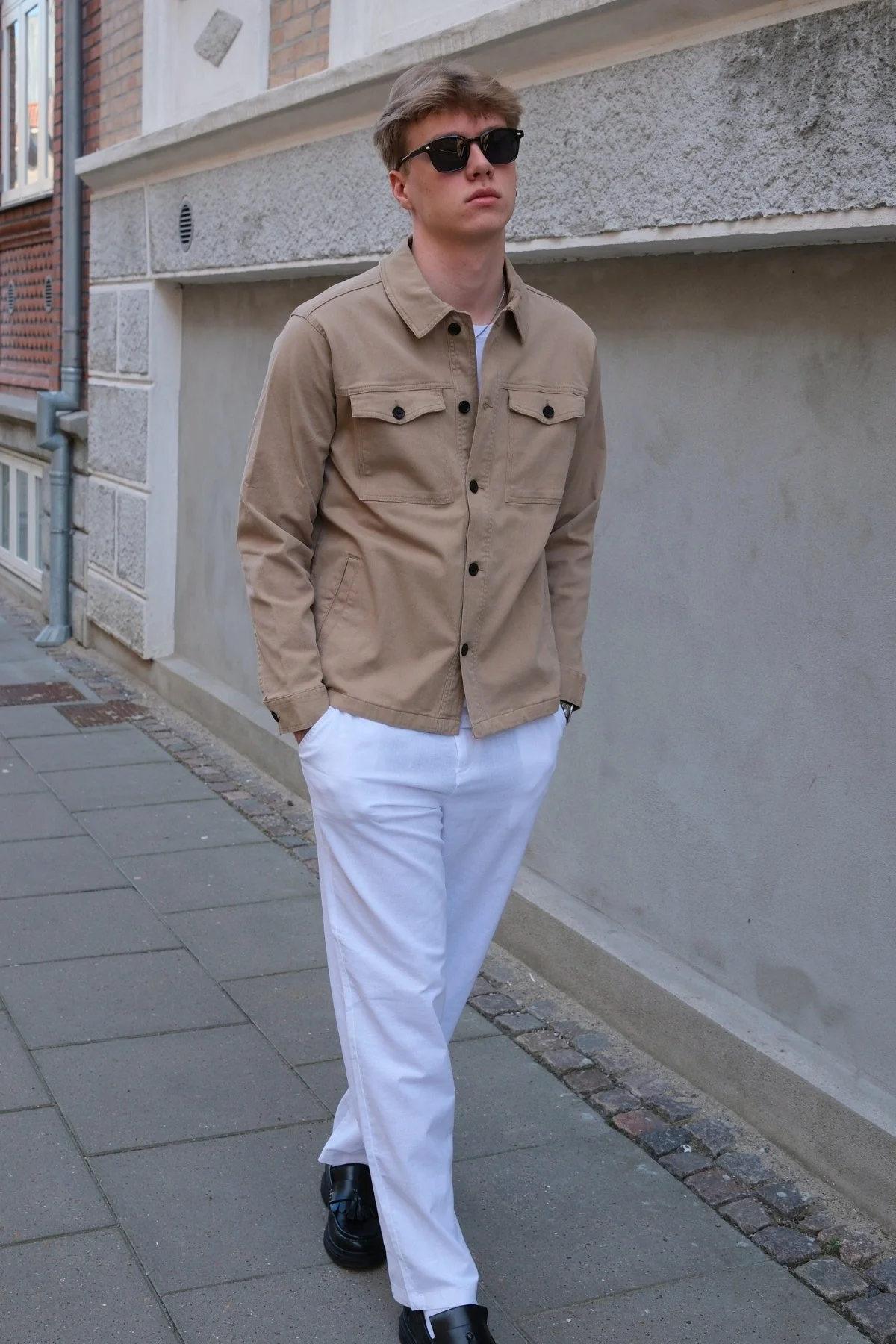 Leinen Pants - Weiß - Image 2