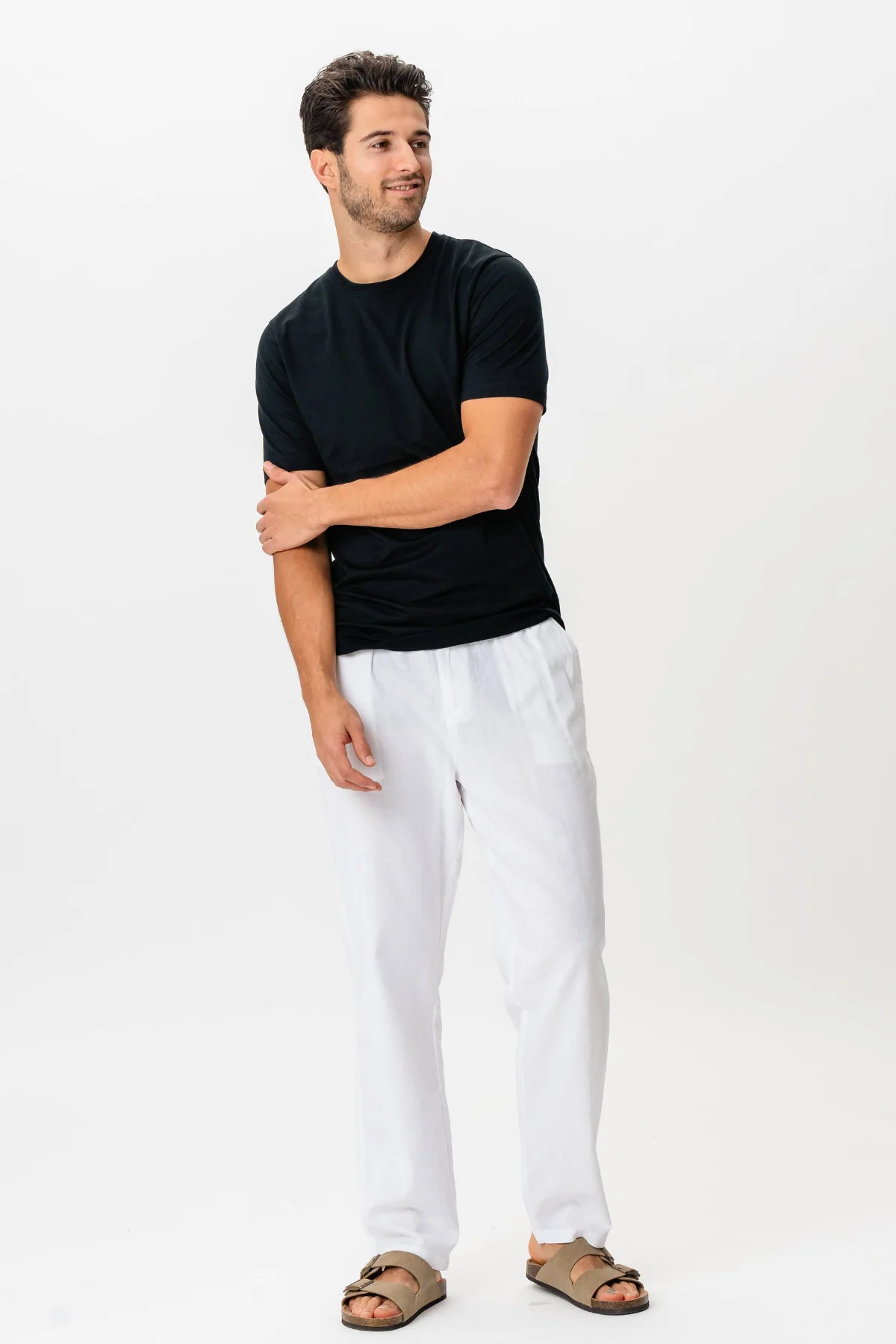 Leinen Pants - Weiß - Image 5