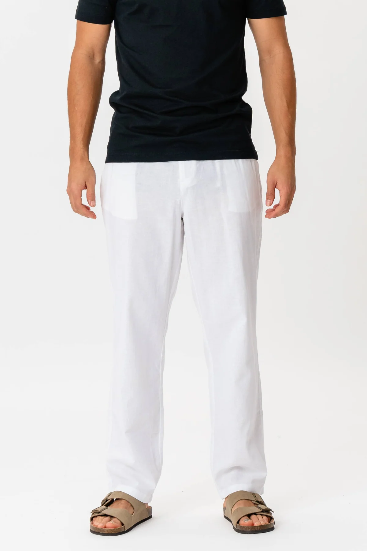 Leinen Pants - Weiß - Image 6
