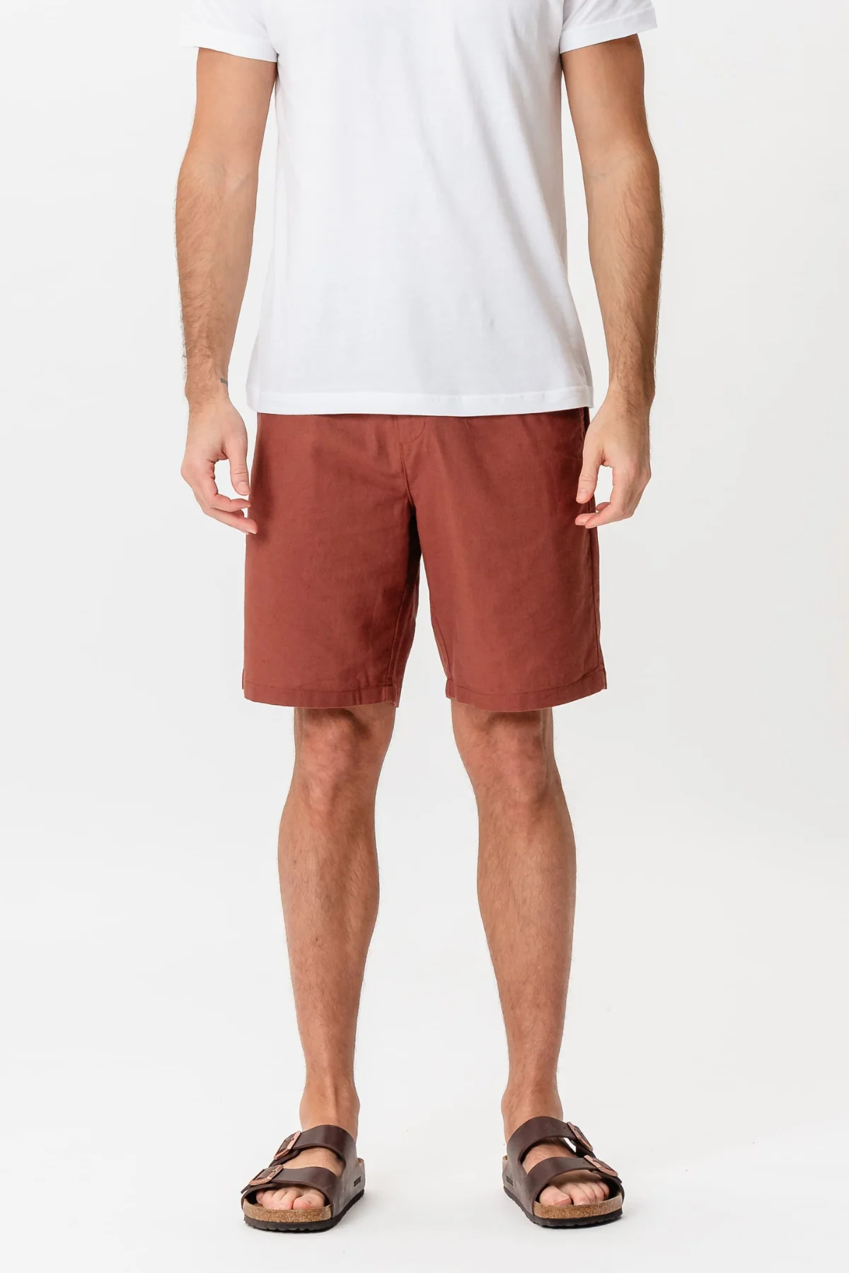 Leinen Shorts - Terrakotta