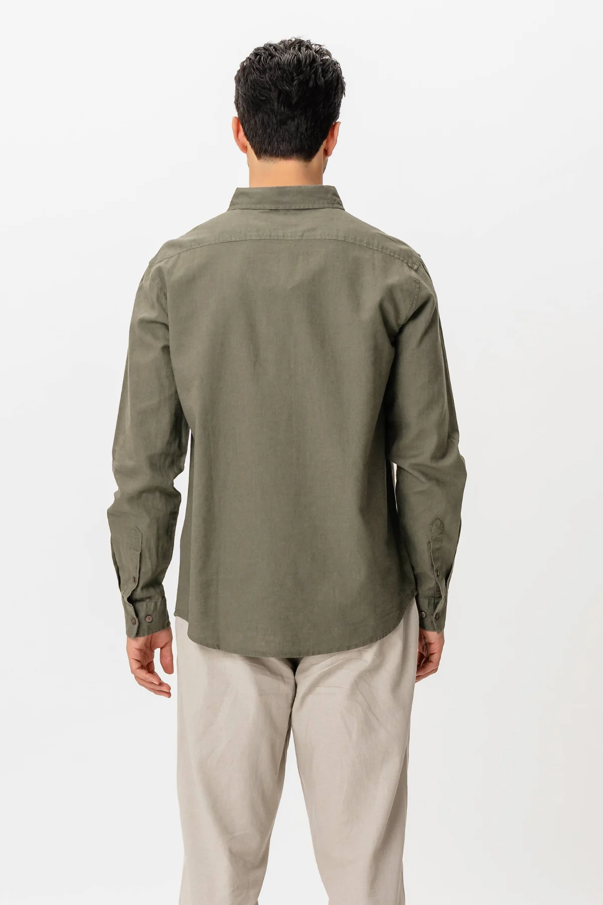 Leinenhemd - Armee - Image 7