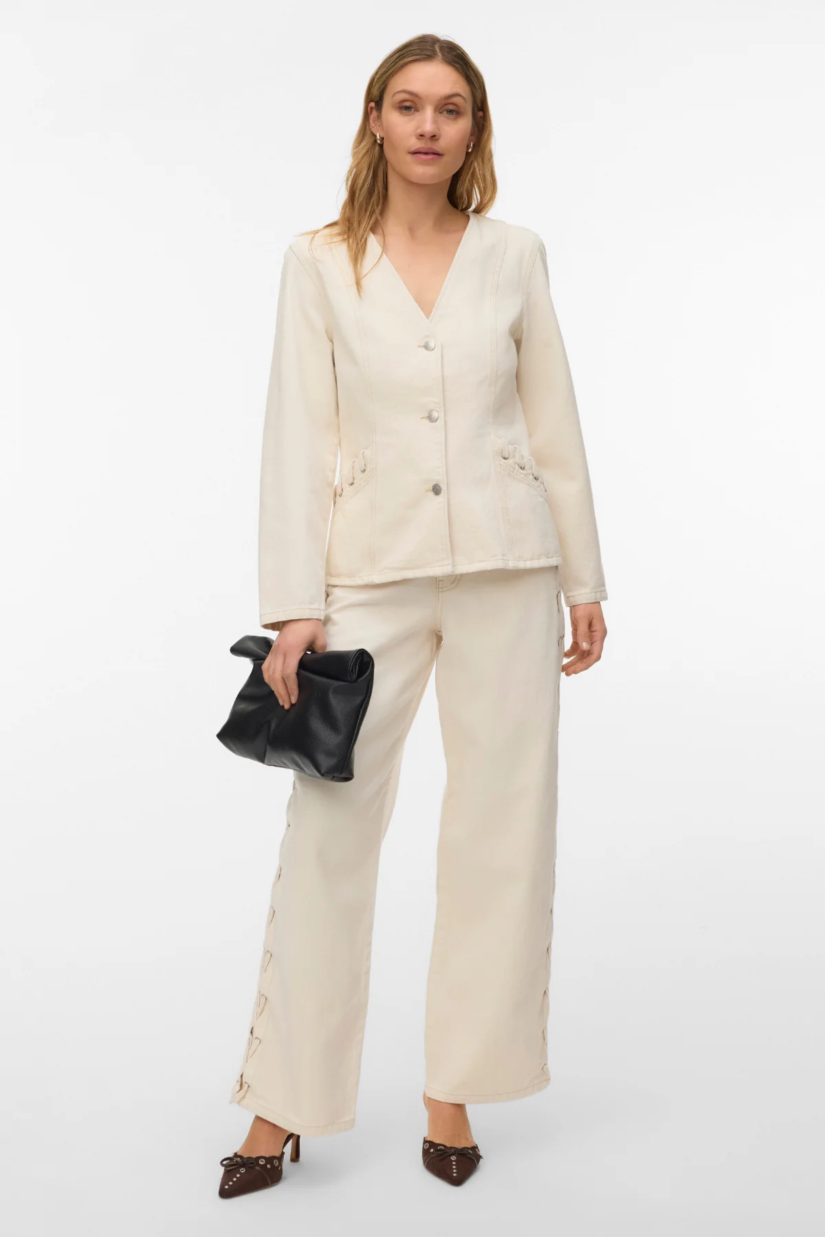 Leva String Ecru Dnm Jacke – Ecru - Image 2