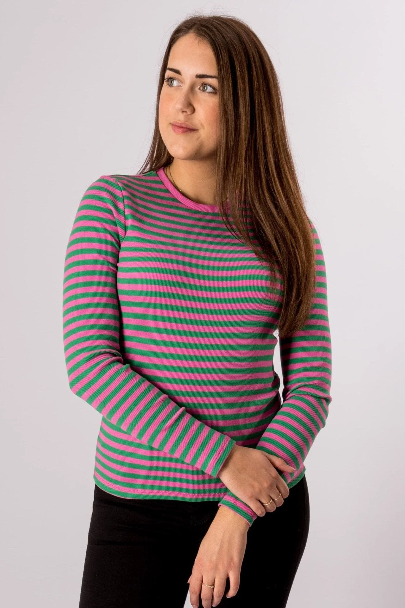 Line Long Sleeve Pullover - Super Pink/Jelly Bean - Image 3