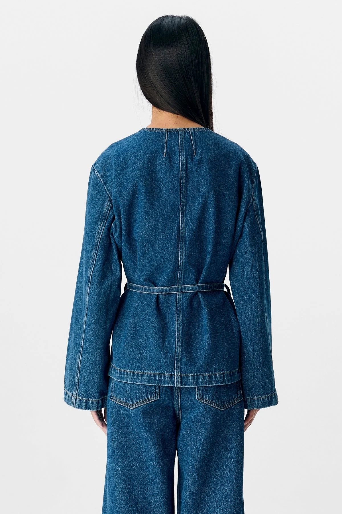 Mallie Blazer - mittelblauer Denim - Image 4