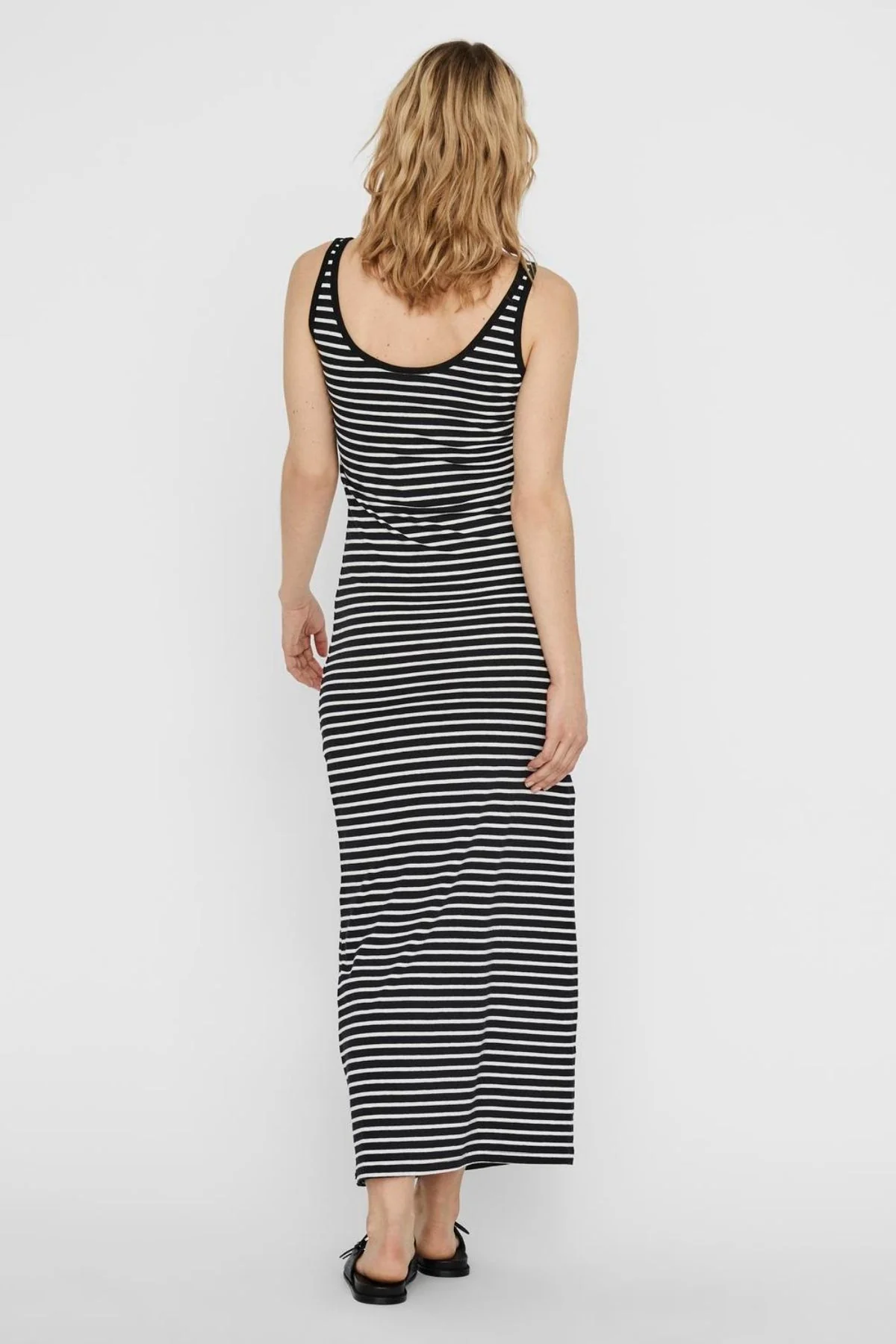 Maria Kleid - Schwarz / Weiß gestreift - Image 3