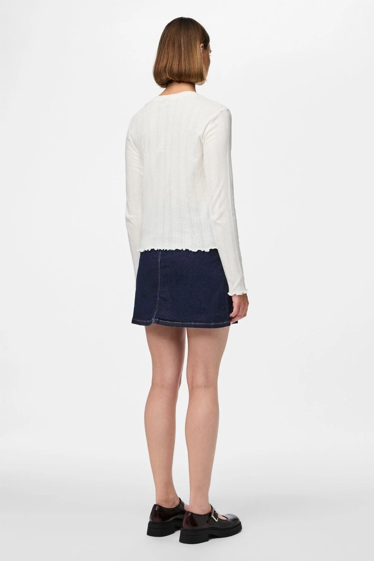 Marie O -Neck Poin Top - Cloud Dancer - Image 3