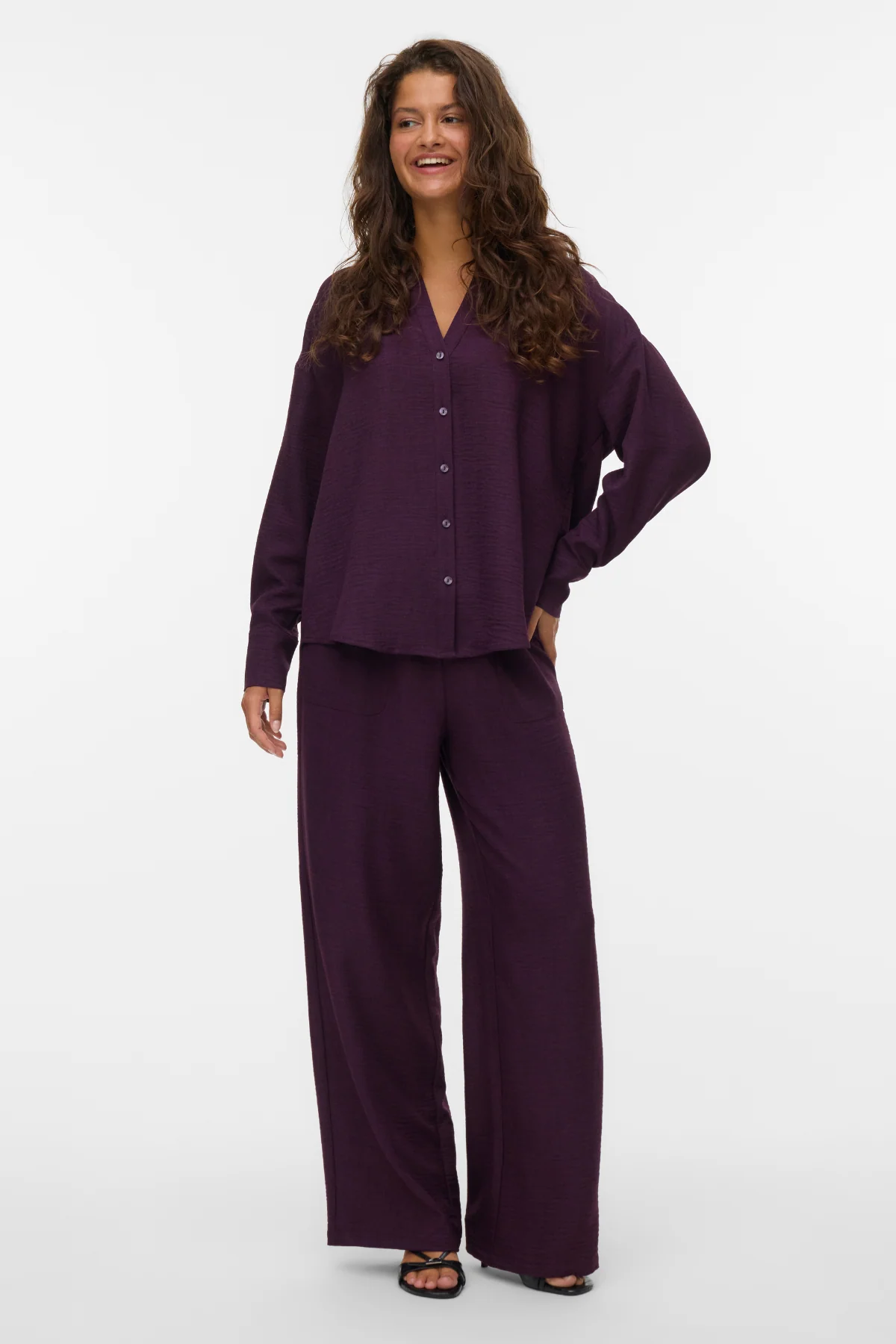 Melaney Loose Pant - Winetasting - Image 2