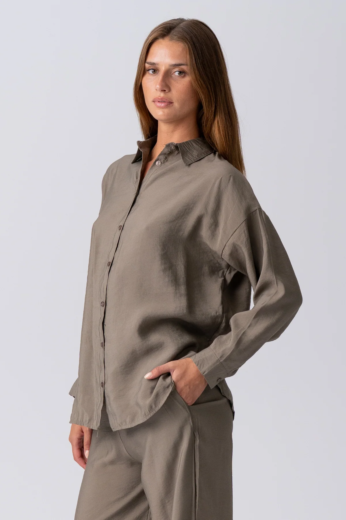 Mia Shirt - Khaki - Image 5
