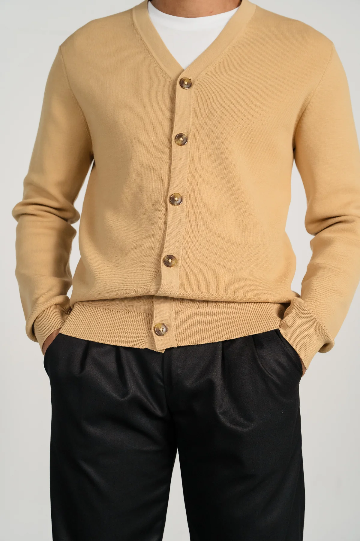 Milo Strick -Strickjacke - Sand - Image 3