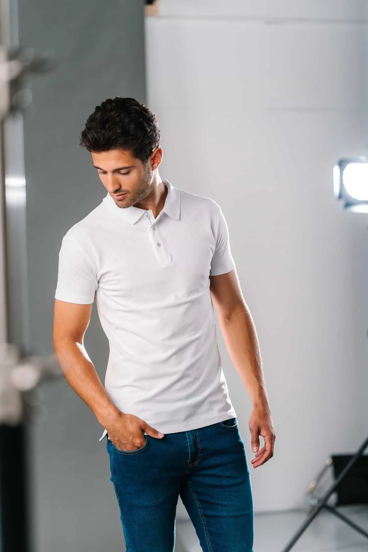 Muscle Poloshirt - weiß - Image 2