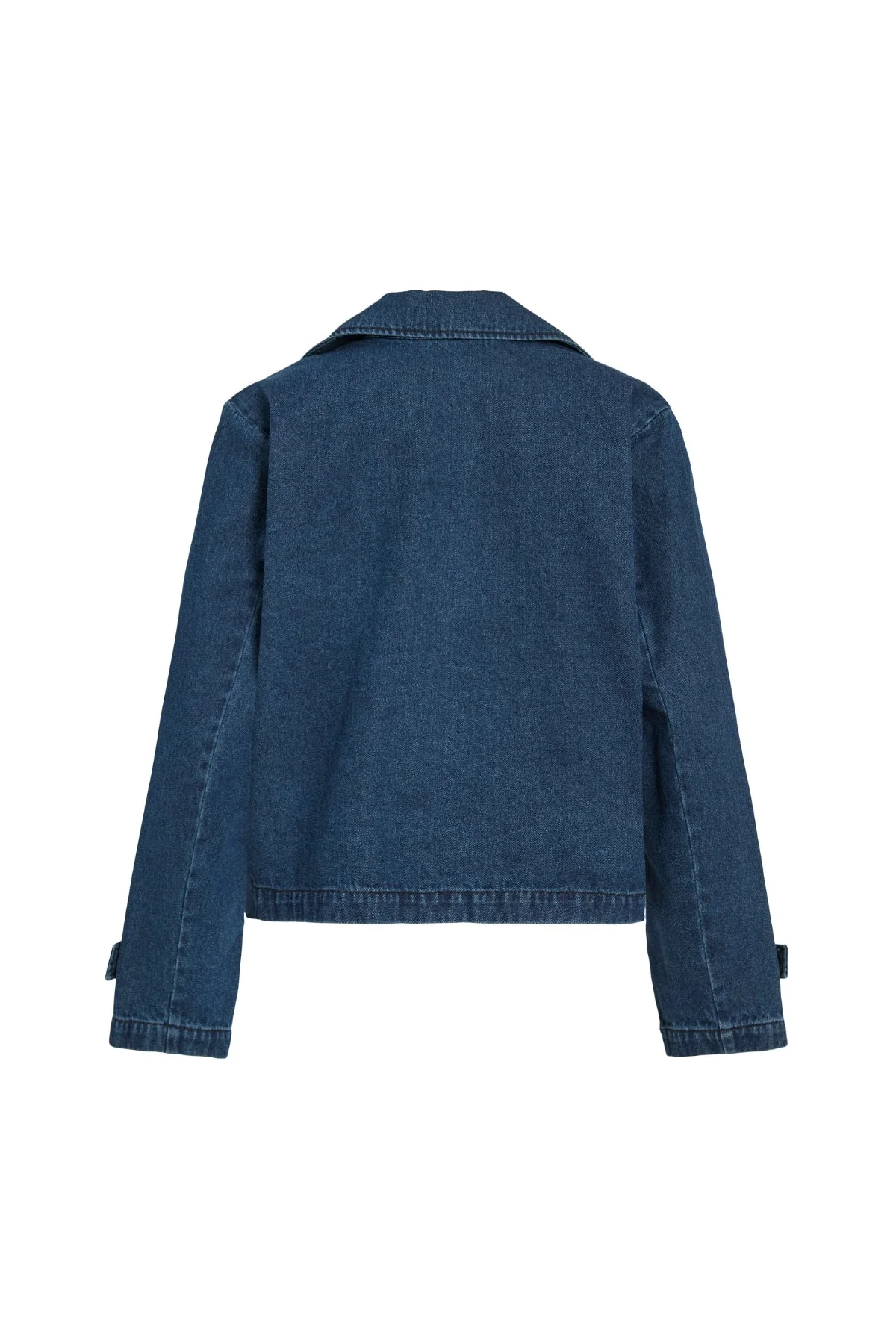 Nata Kurzer Denim-Trenchcoat – Dunkelblauer Denim - Image 3