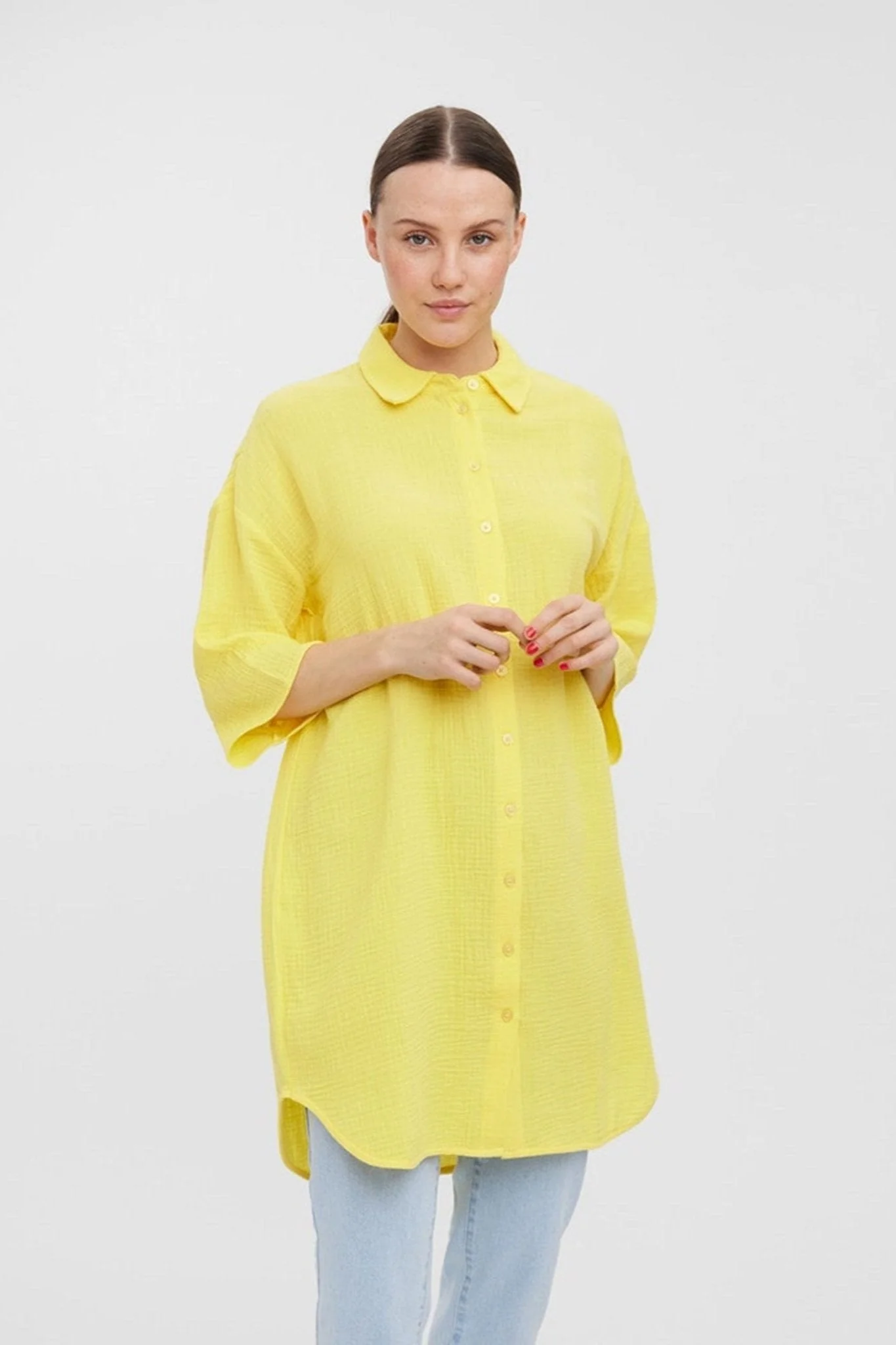 Natali 3/4 Overshirt - Gelb