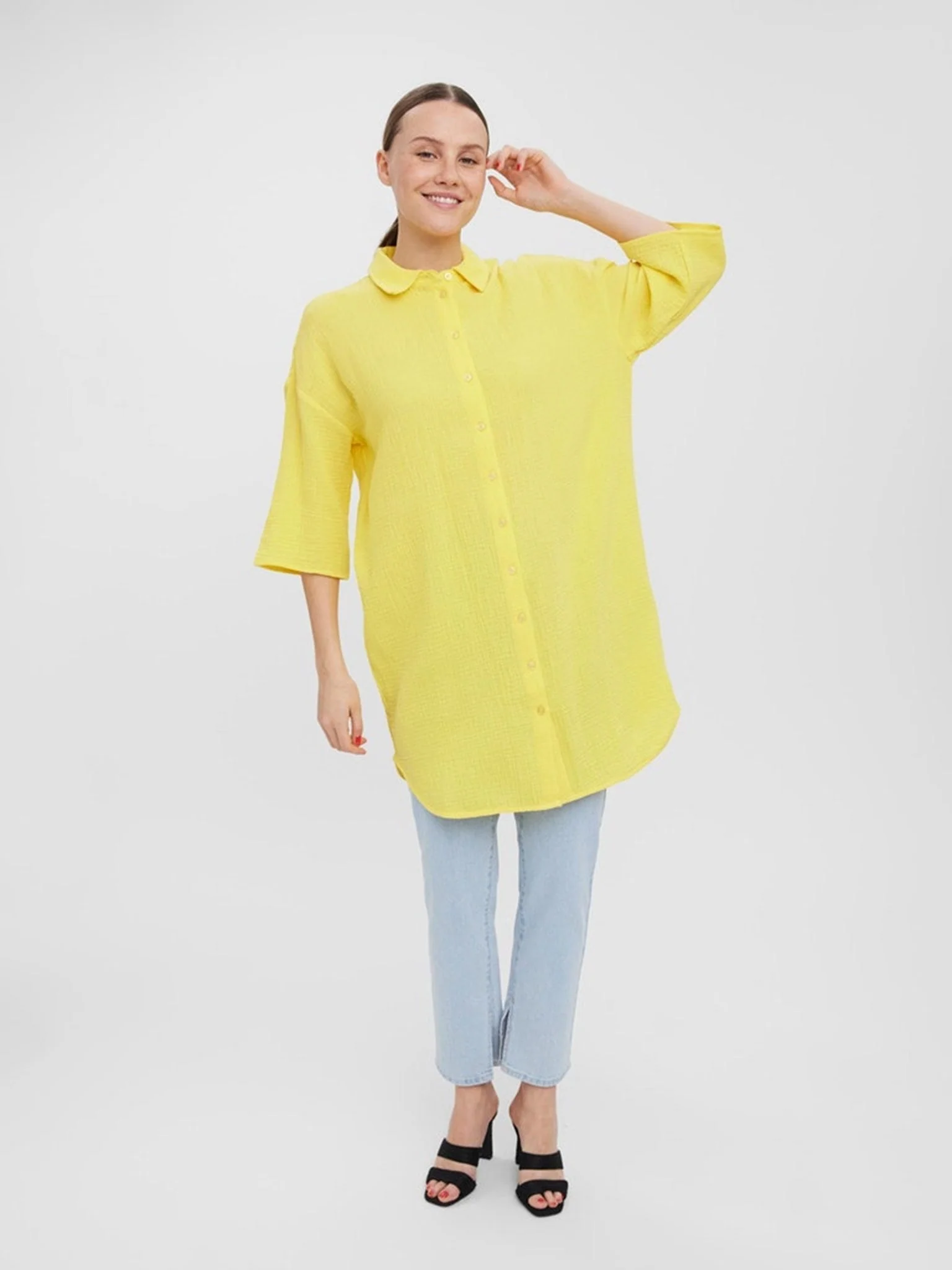 Natali 3/4 Overshirt - Gelb - Image 3