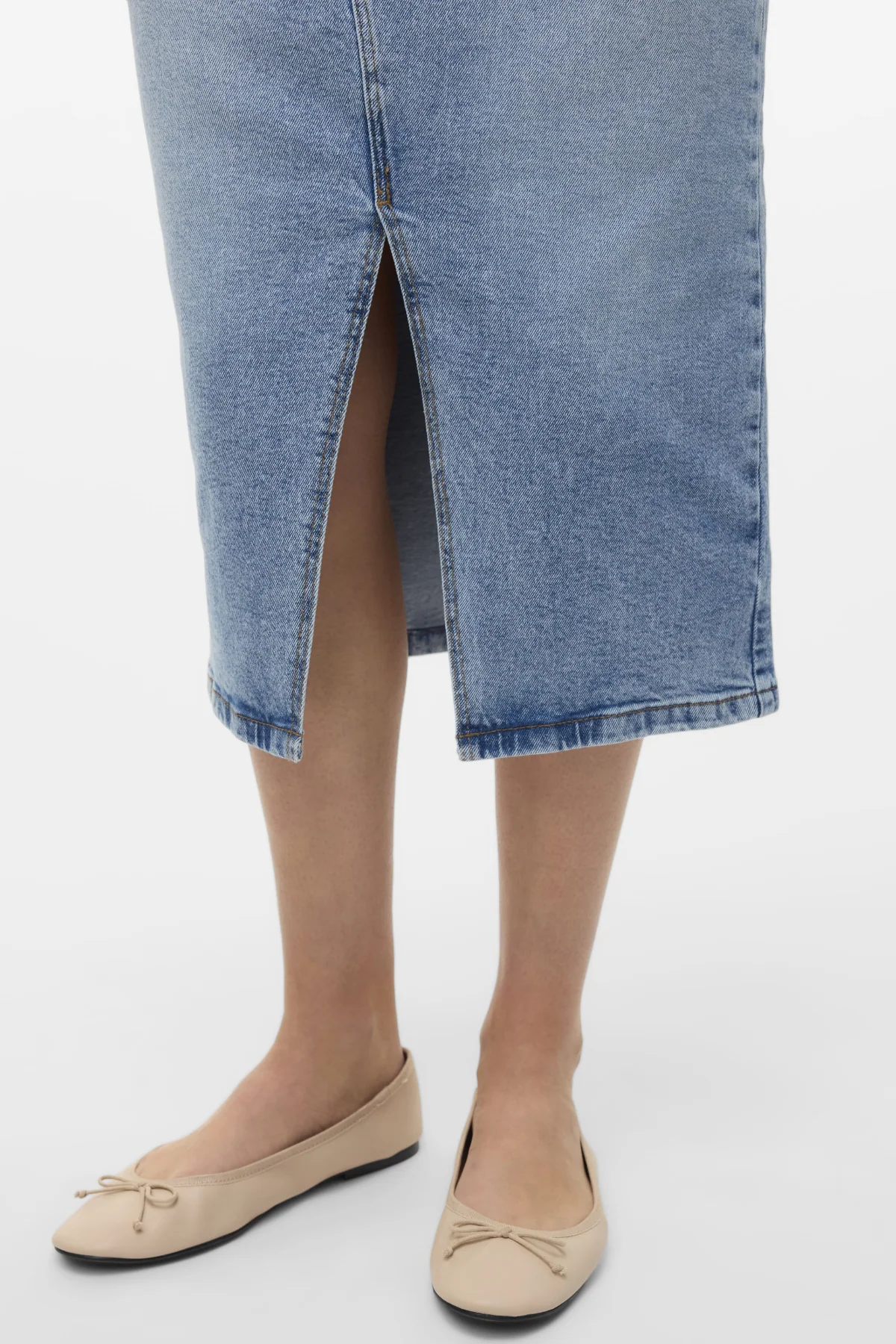 Natalie Midi Rock - Hellblauer Denim - Image 4