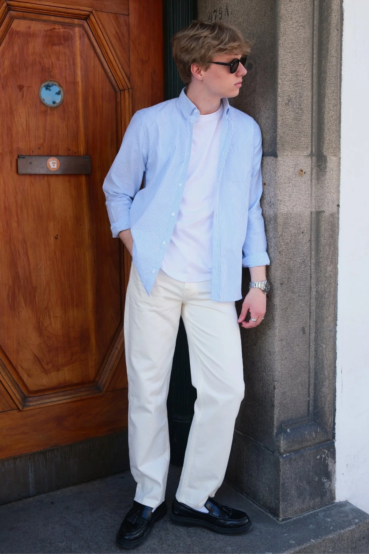 Noah Lose Fit Jeans - weißer Jeans - Image 2