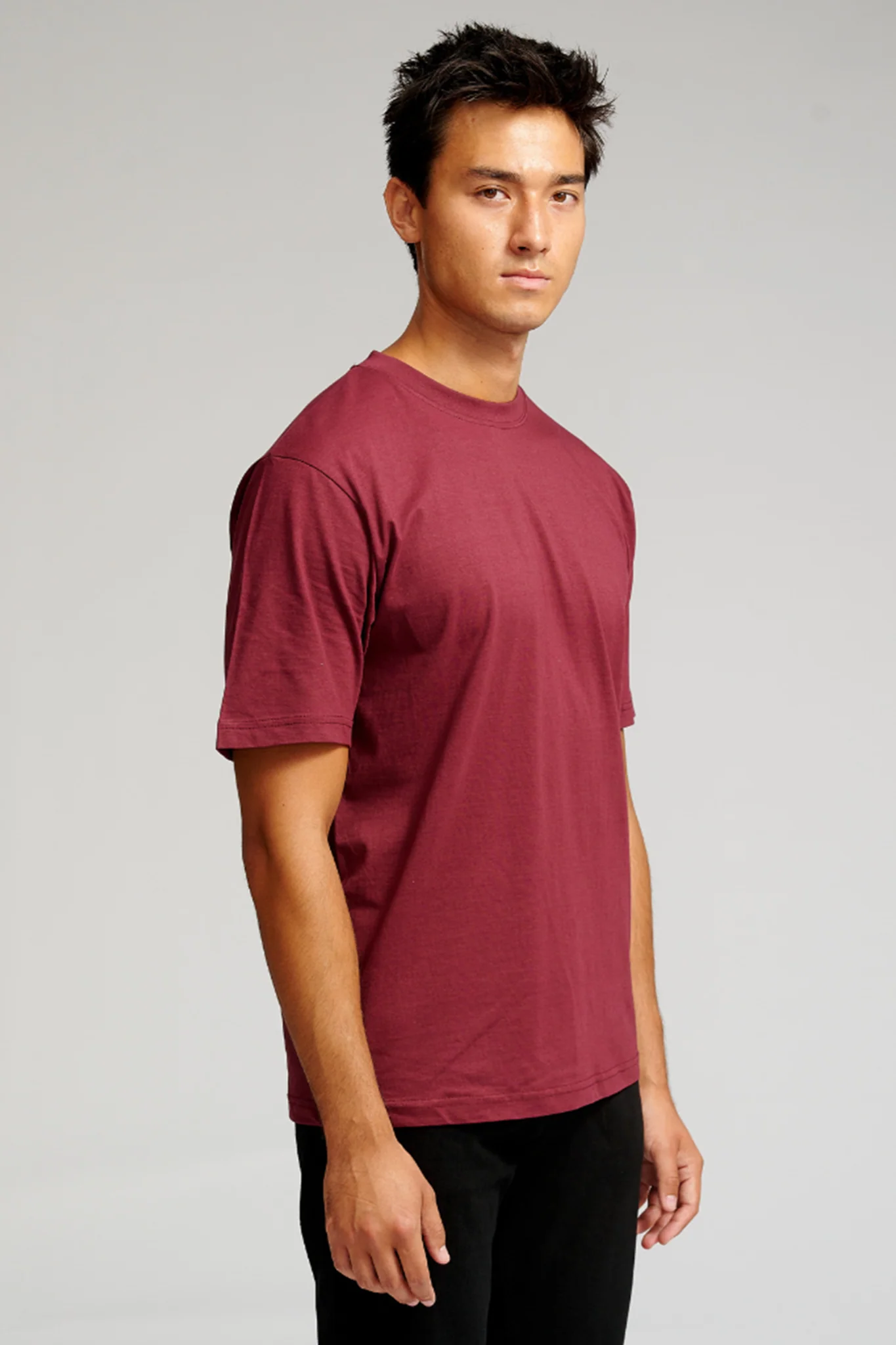 Oversized T -Shirt - Burgund - Image 2