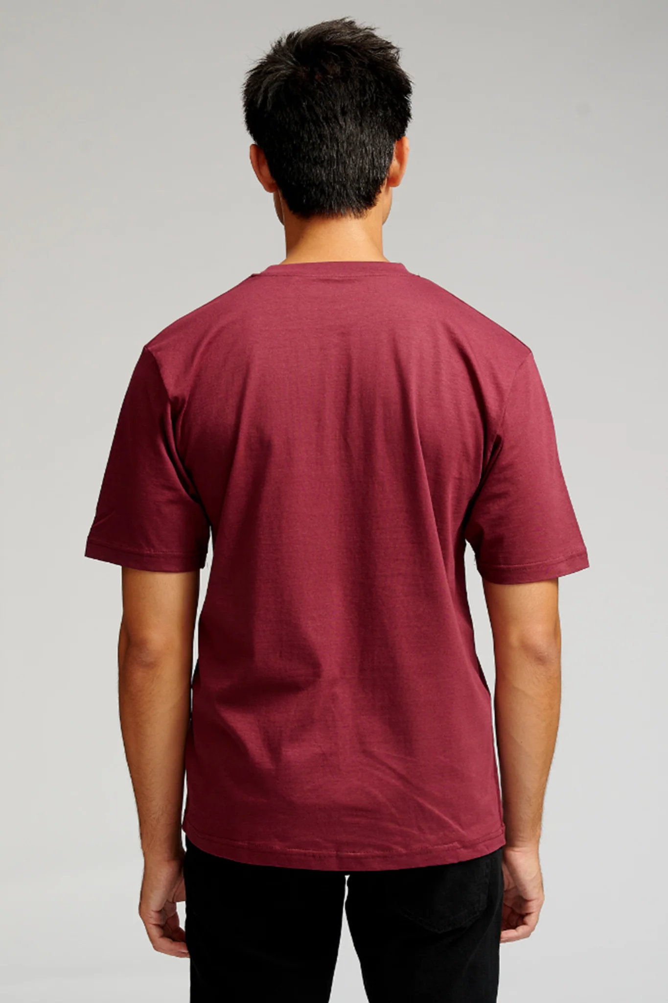 Oversized T -Shirt - Burgund - Image 4