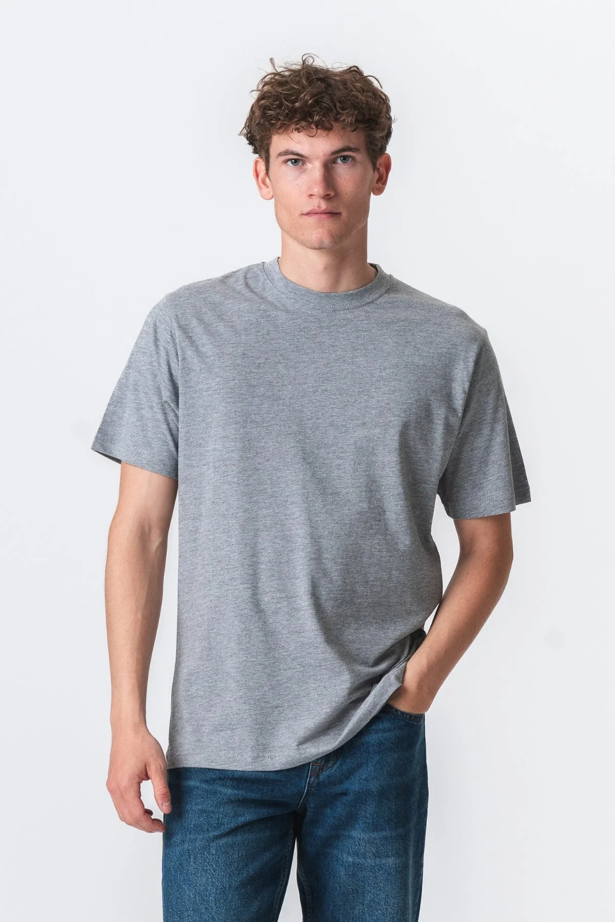 Oversized T -Shirt - grau