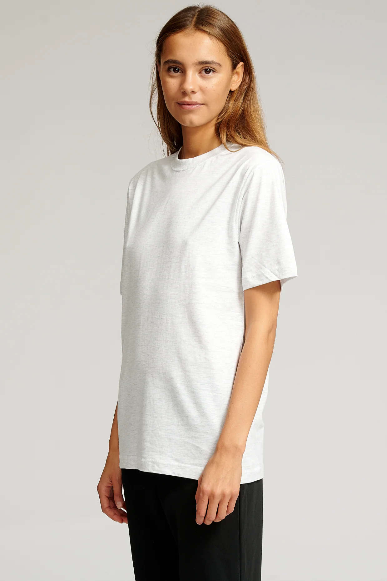 Oversized T -Shirt - hellgraue Melange - Image 3