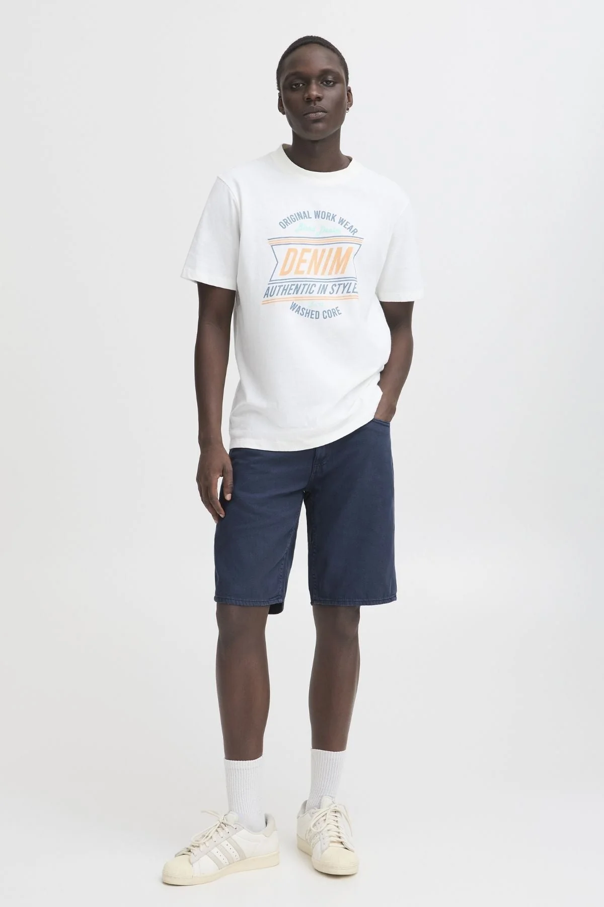 Philip Denim Shorts - Marine - Image 2