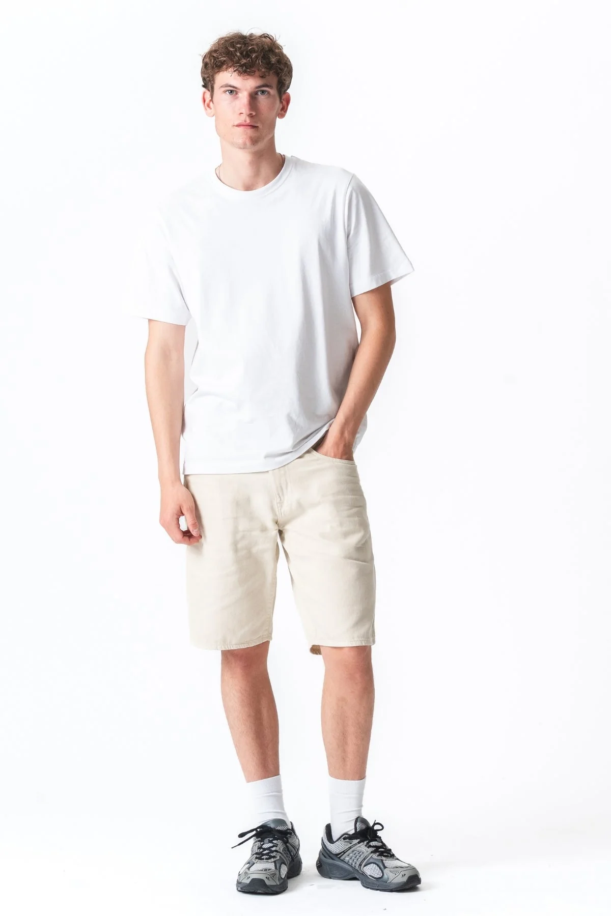 Philip Denim Shorts - Sand - Image 2