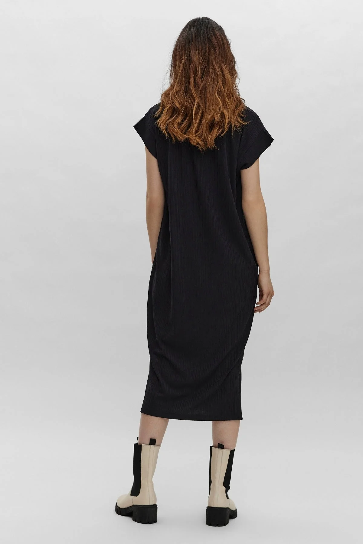 Phoenixy Cap Sleeve Calf Kleid - Schwarz - Image 3