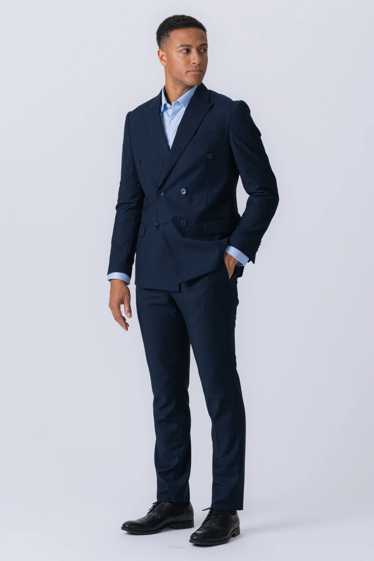 Premium Double Breasted Blazer - Marine - Image 5