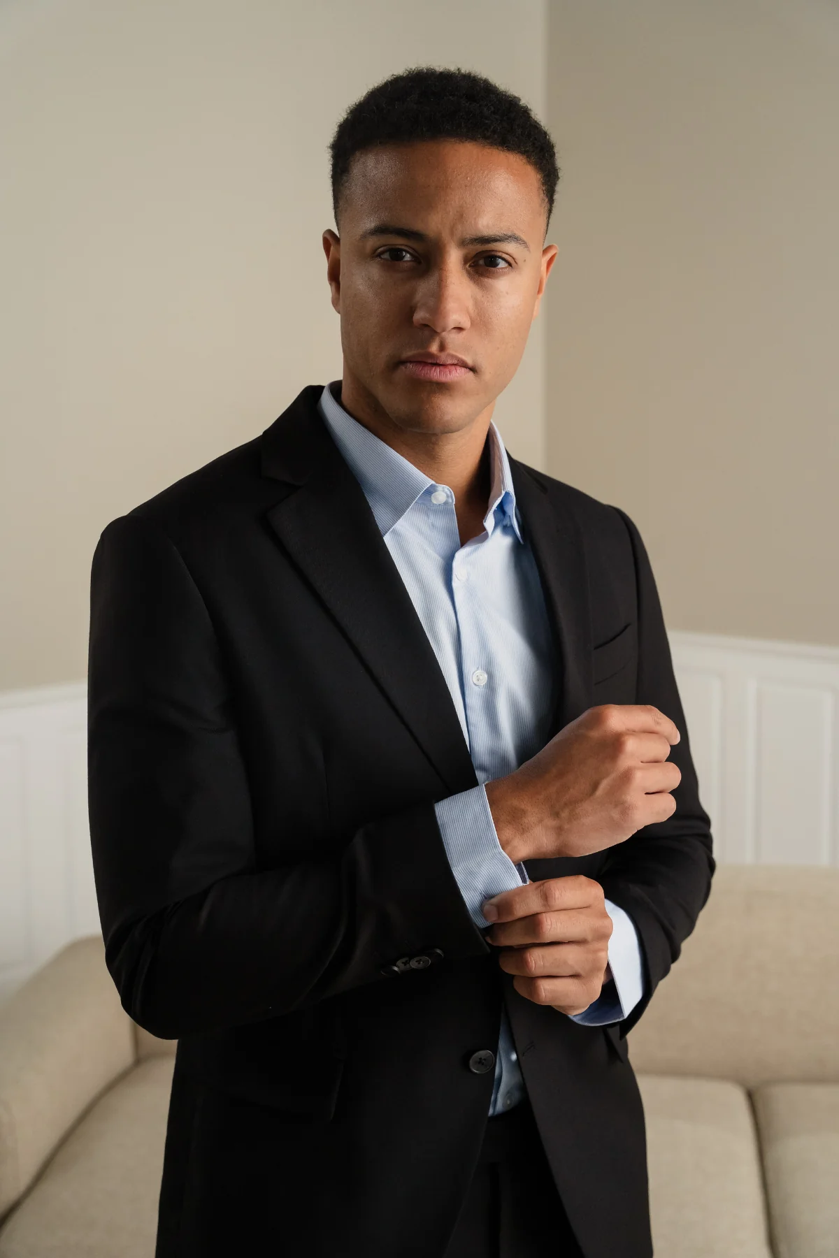 Premium -Einbrennstreicher -Blazer - Schwarz - Image 3