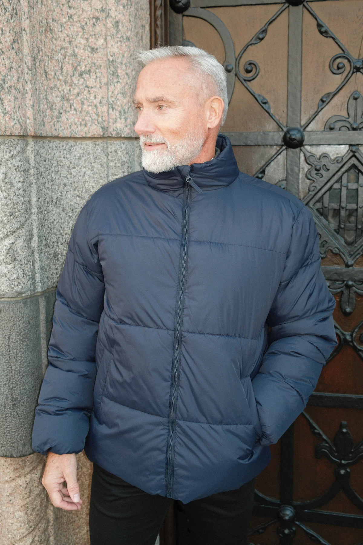 Pufferjacke - Marineblau - Image 4