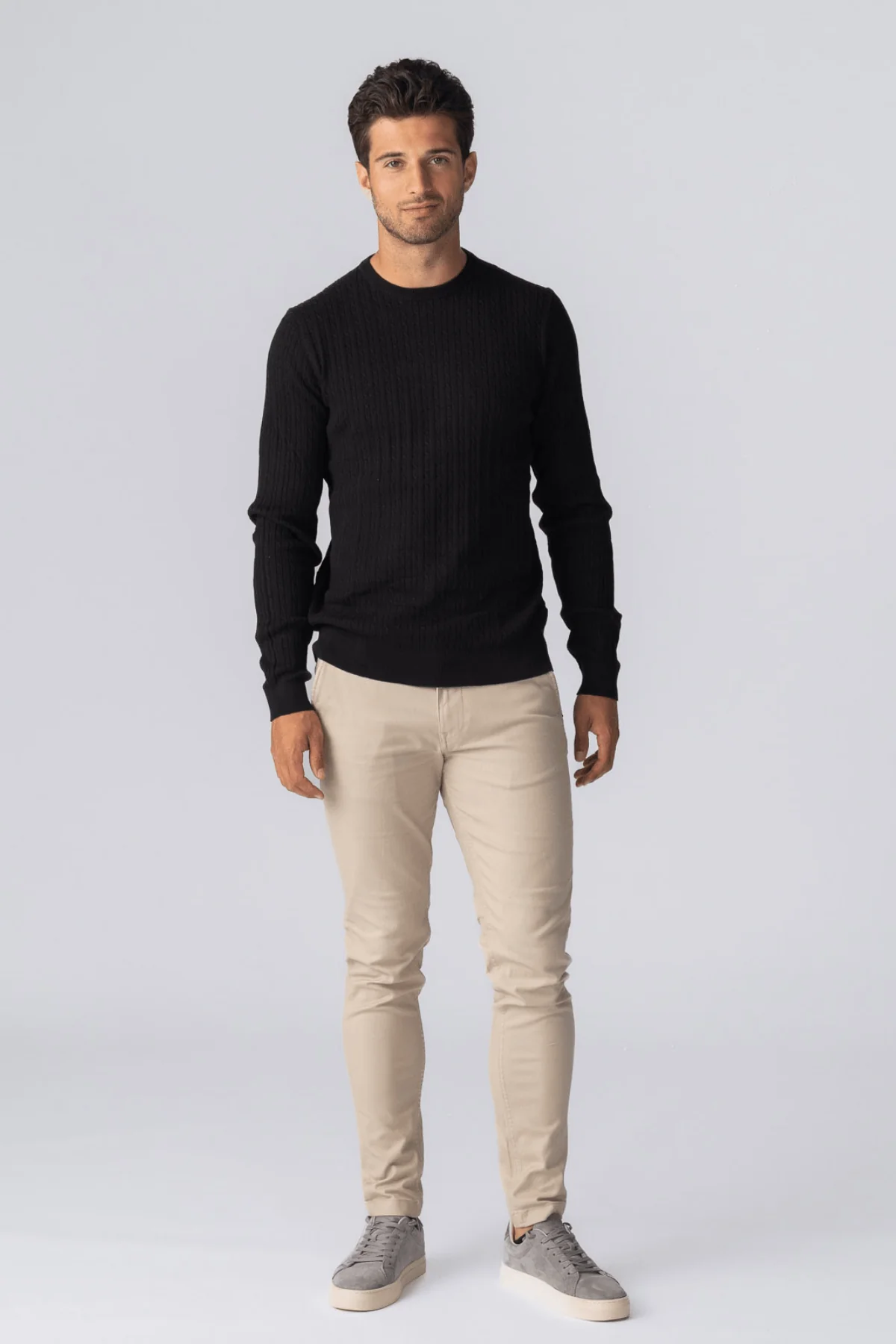 Pullover -Kabel -Strick - Schwarz - Image 5