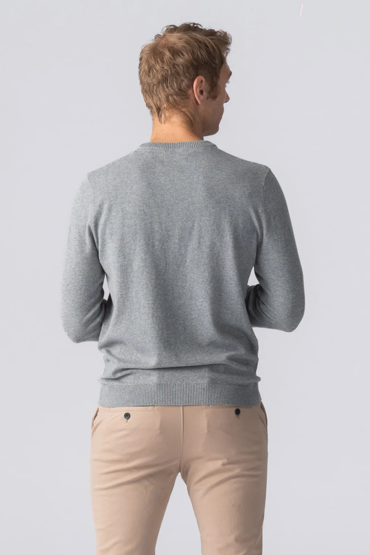 Pullover Roundneck - graue Melange - Image 10