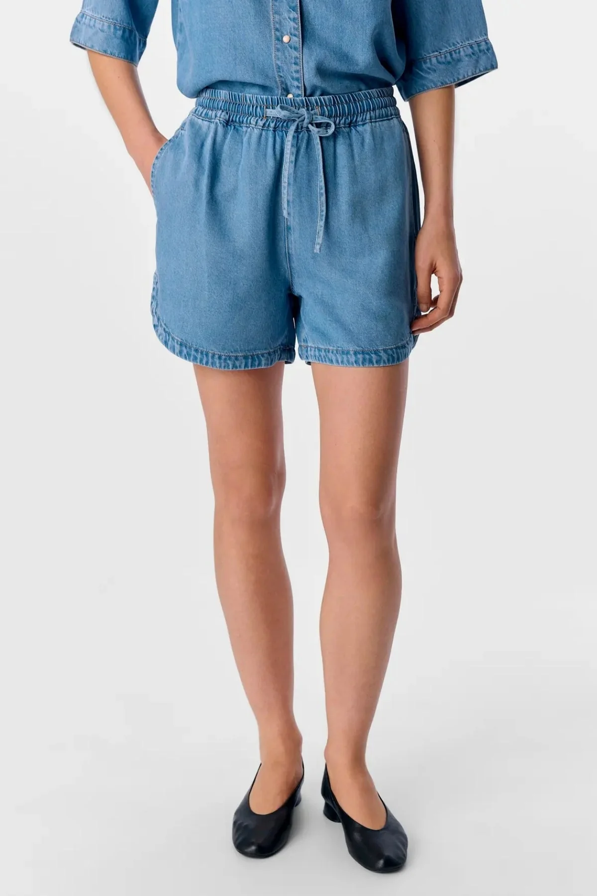 Rahmen Shorts - Hellblauer Denim