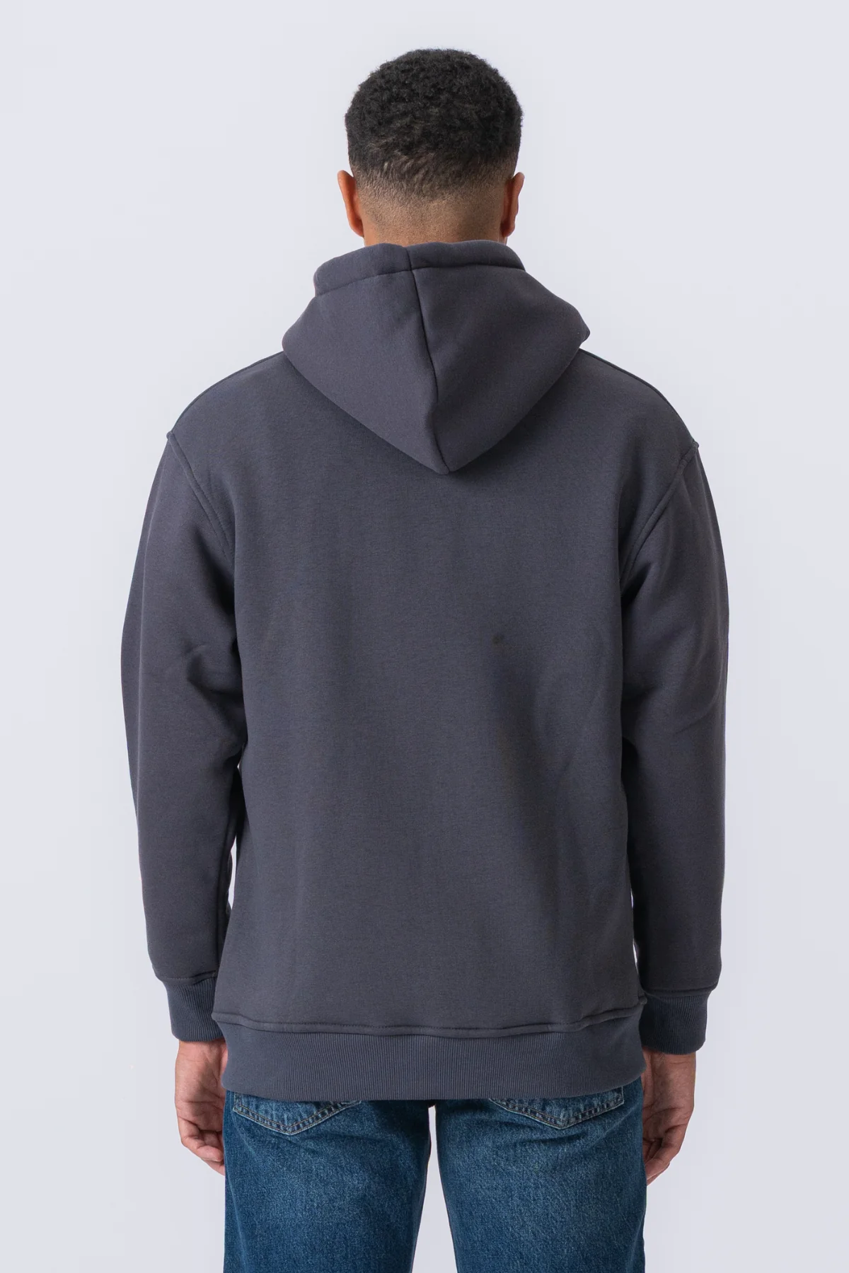 Entspannter Zip -Hoodie - Dunkelgrau - Image 6