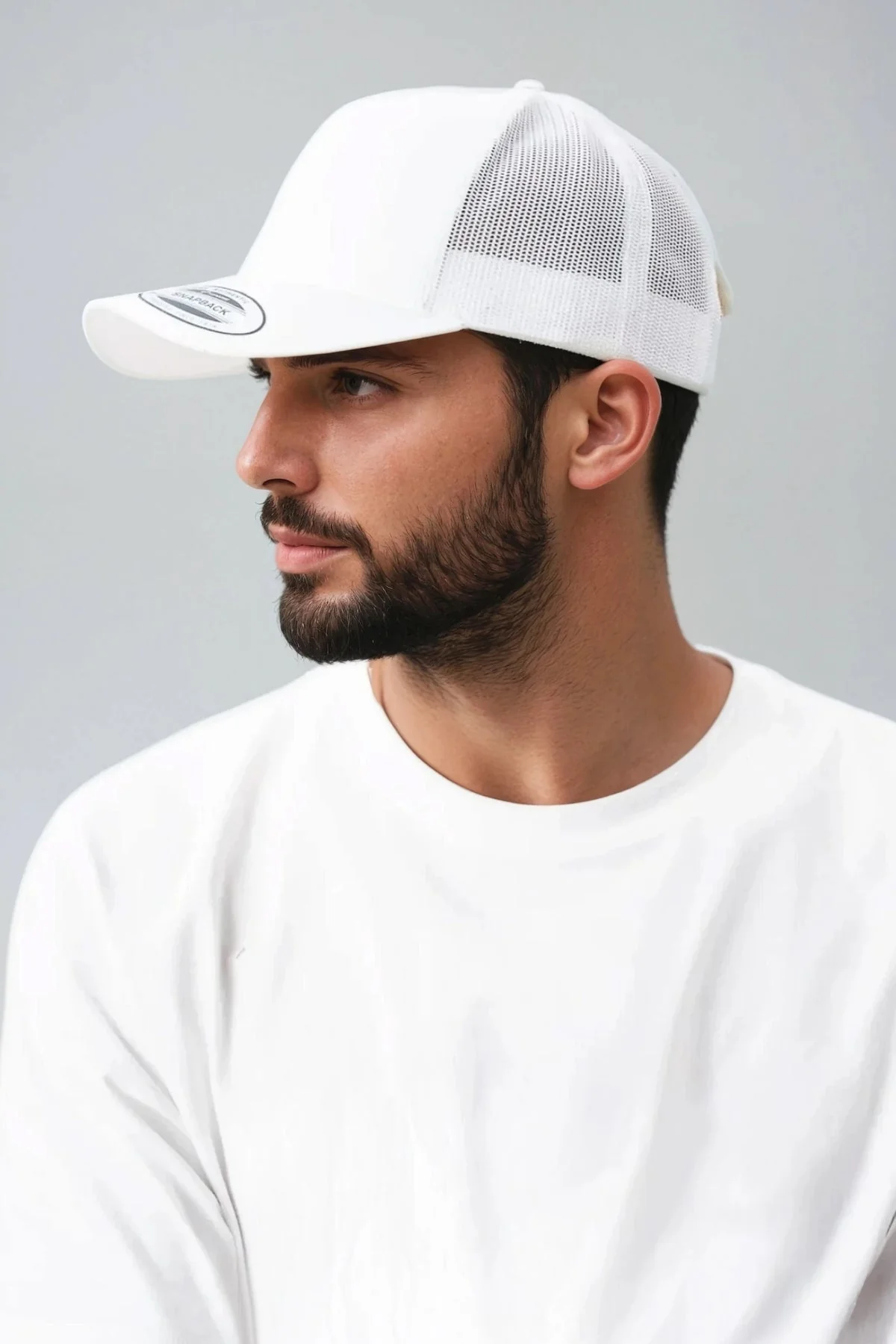 Retro Trucker Cap - Weiß - Image 3