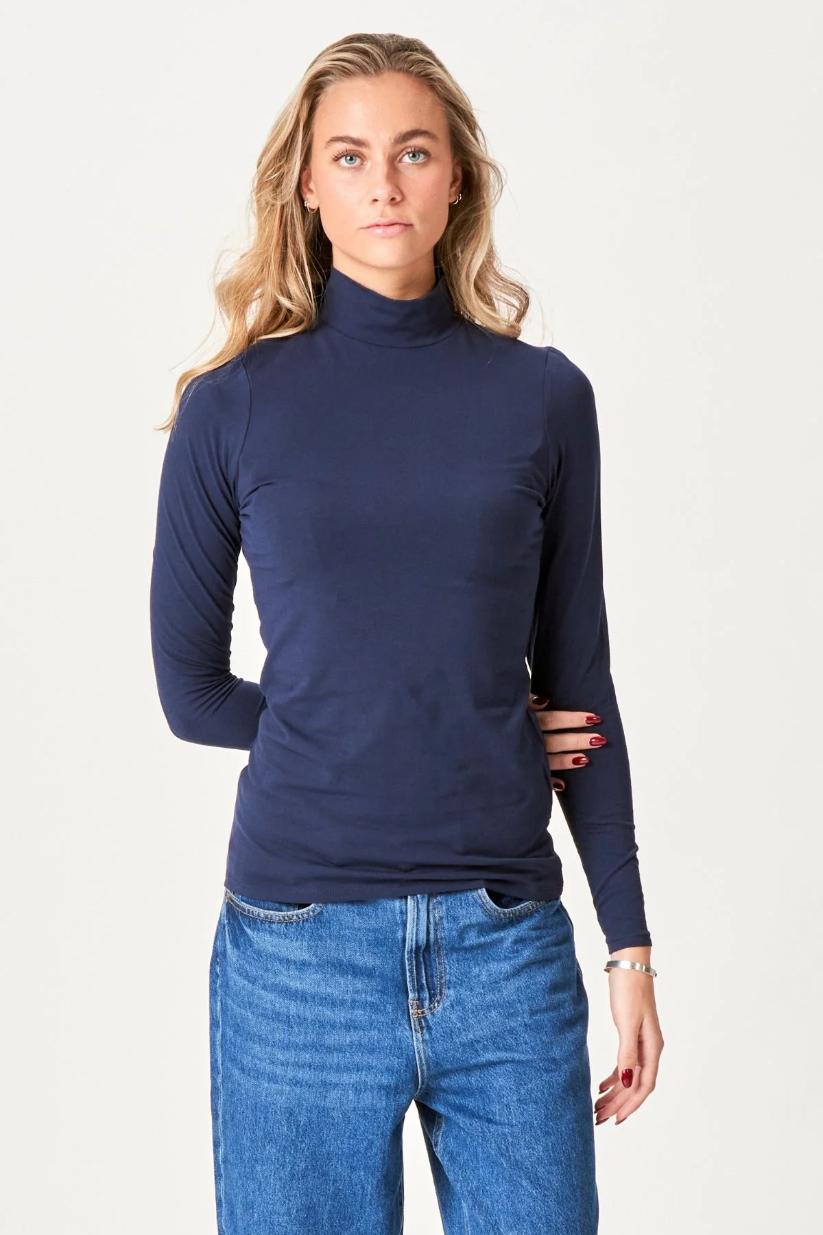 Rollkragenpullover - Marine - Image 2