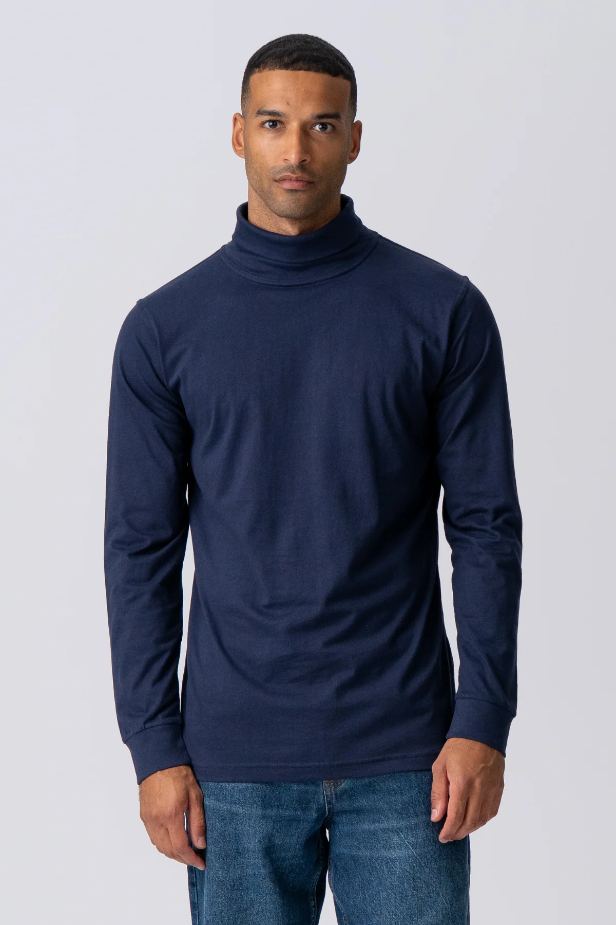 Rollkragenpullover - Marine