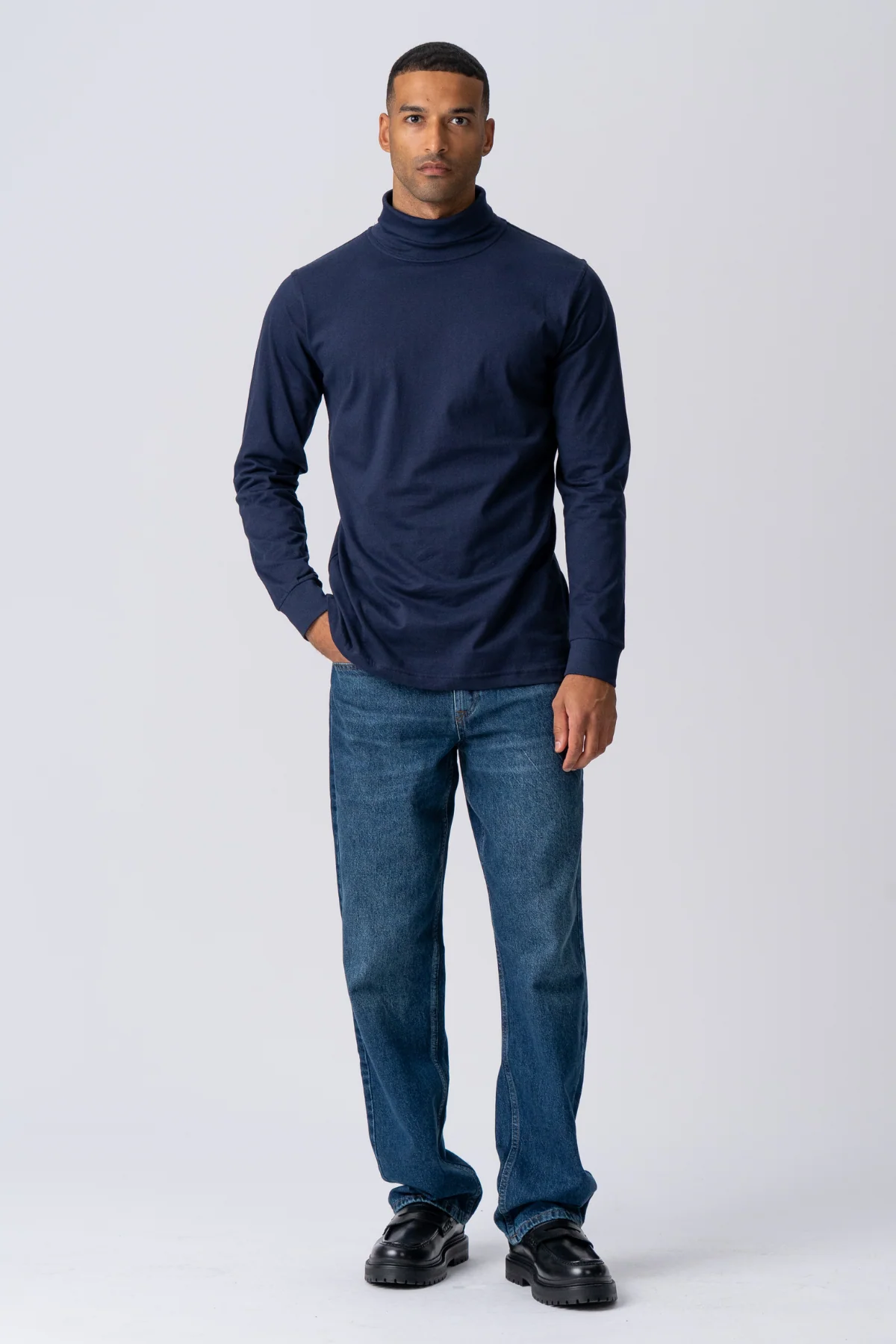 Rollkragenpullover - Marine - Image 2