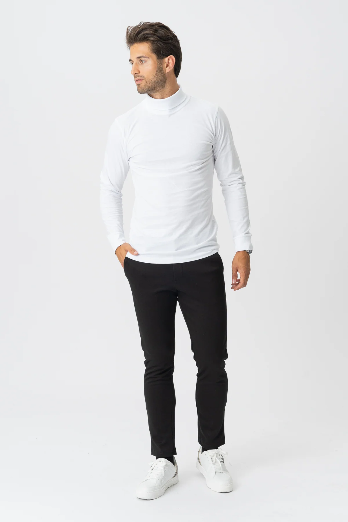Rollkragenpullover - Weiß - Image 4