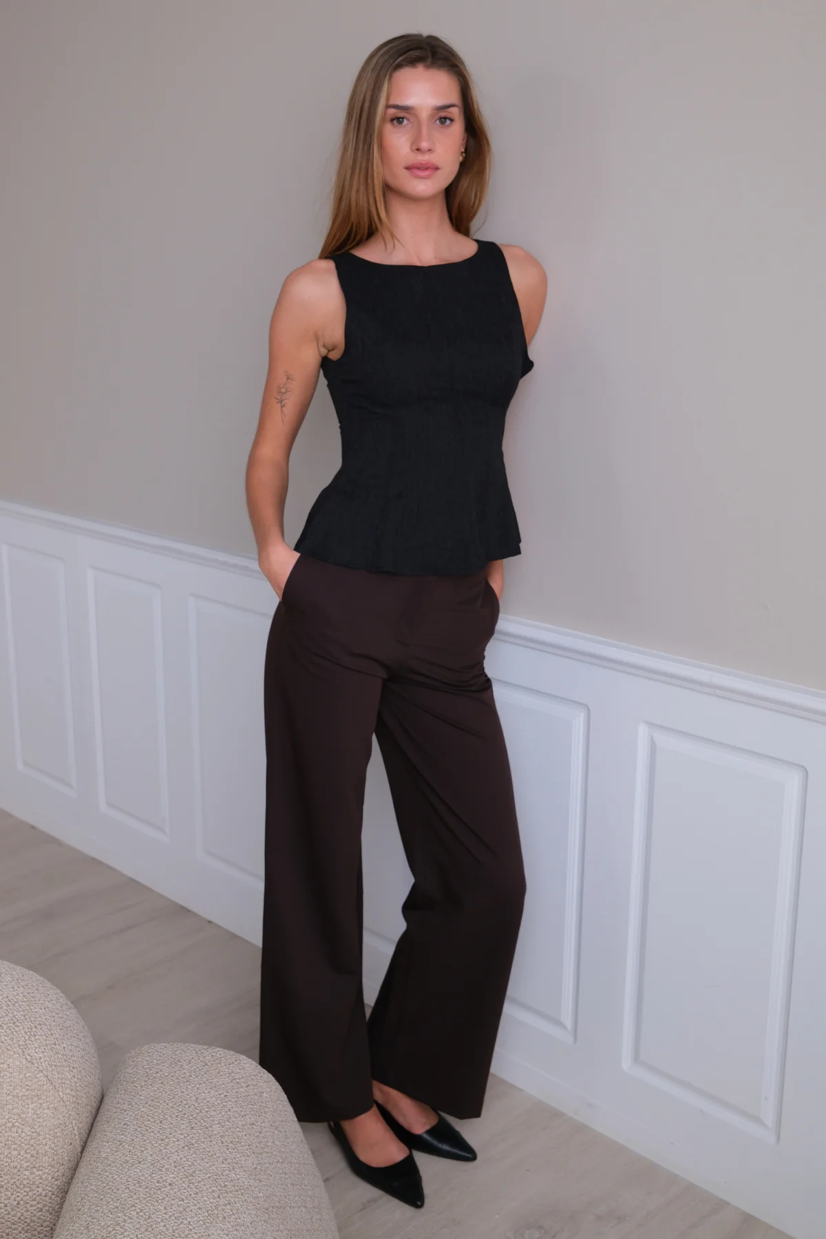 Rosalie Wide Pants - Braun - Image 2