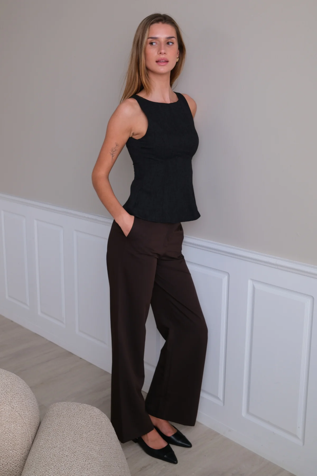 Rosalie Wide Pants - Braun - Image 3